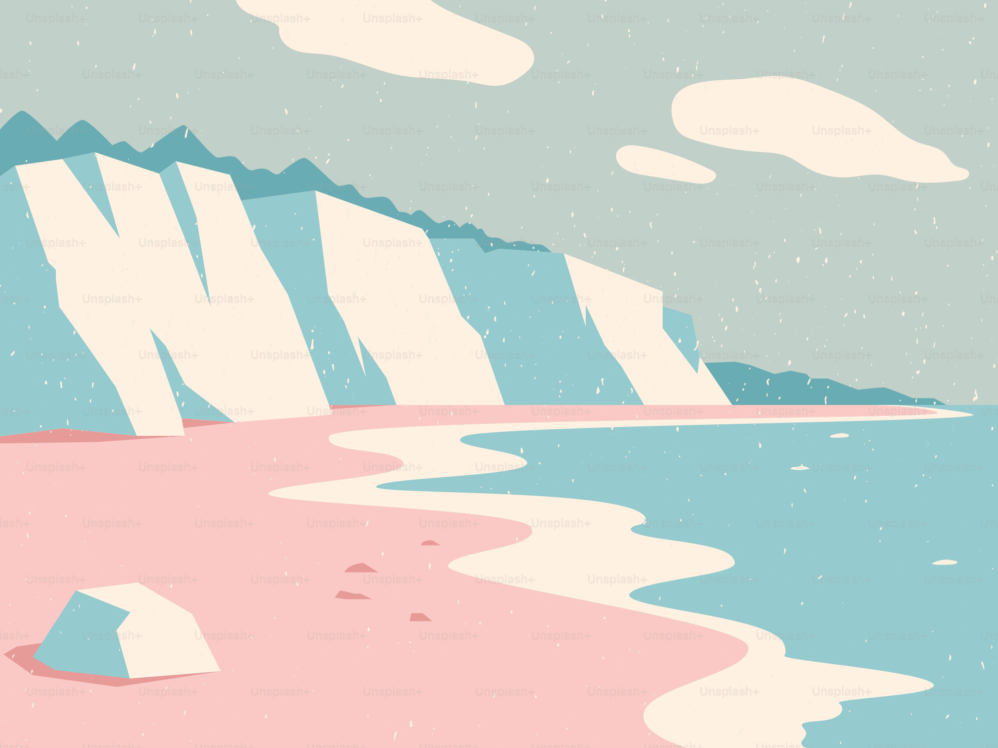 Un grand iceberg flottant sur un plan d’eau