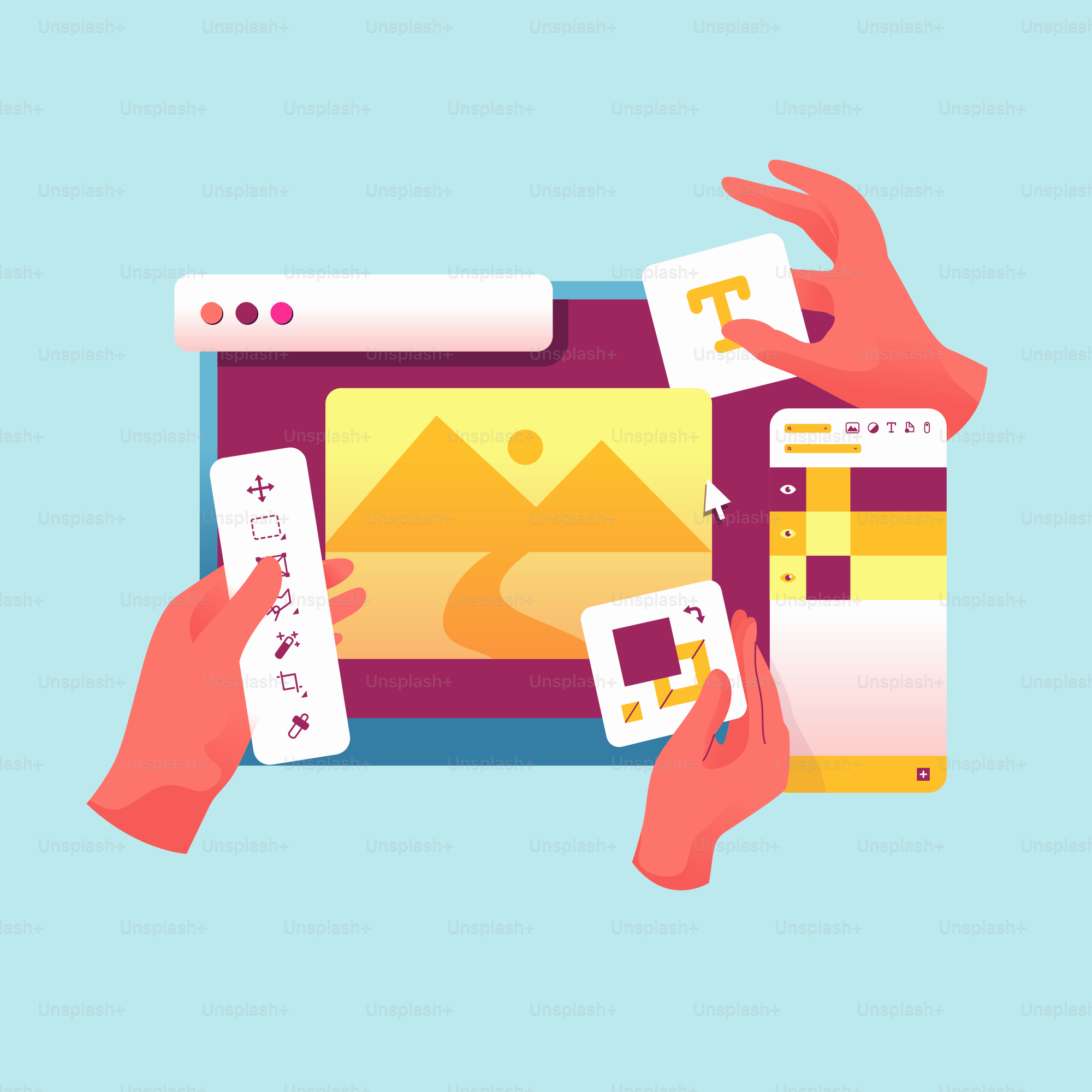 Two hands holding a tablet with a game on the screen