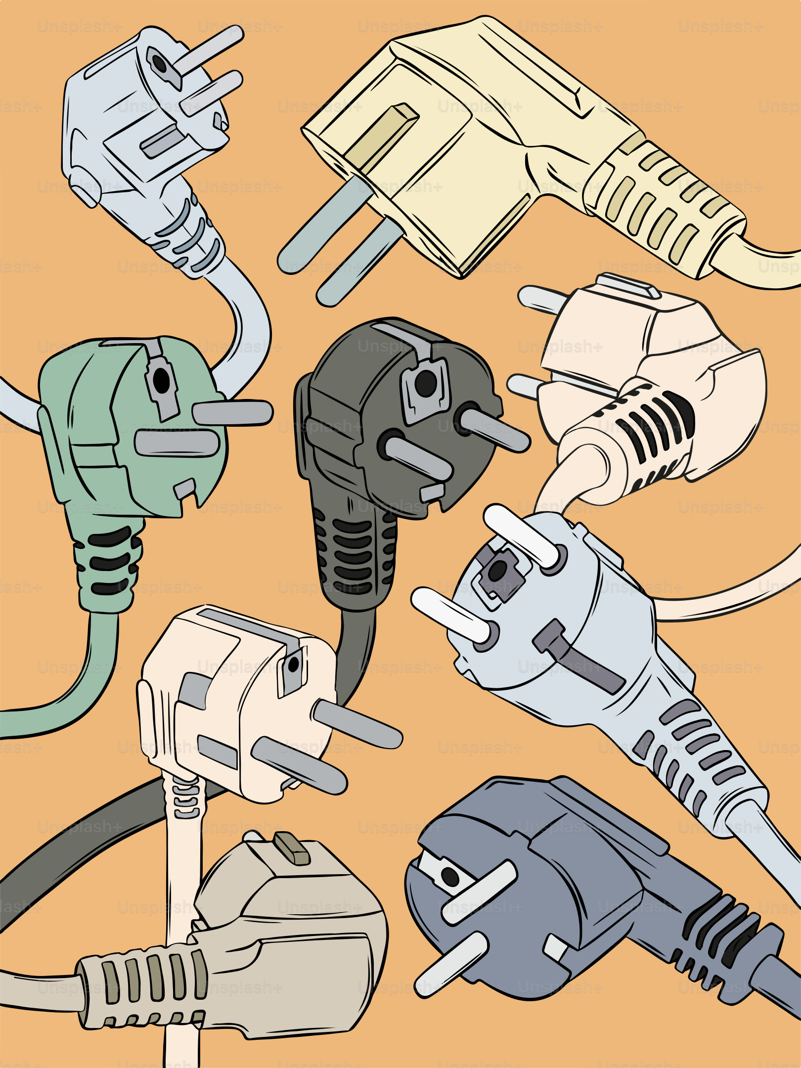 Une multitude de types de fils électriques différents