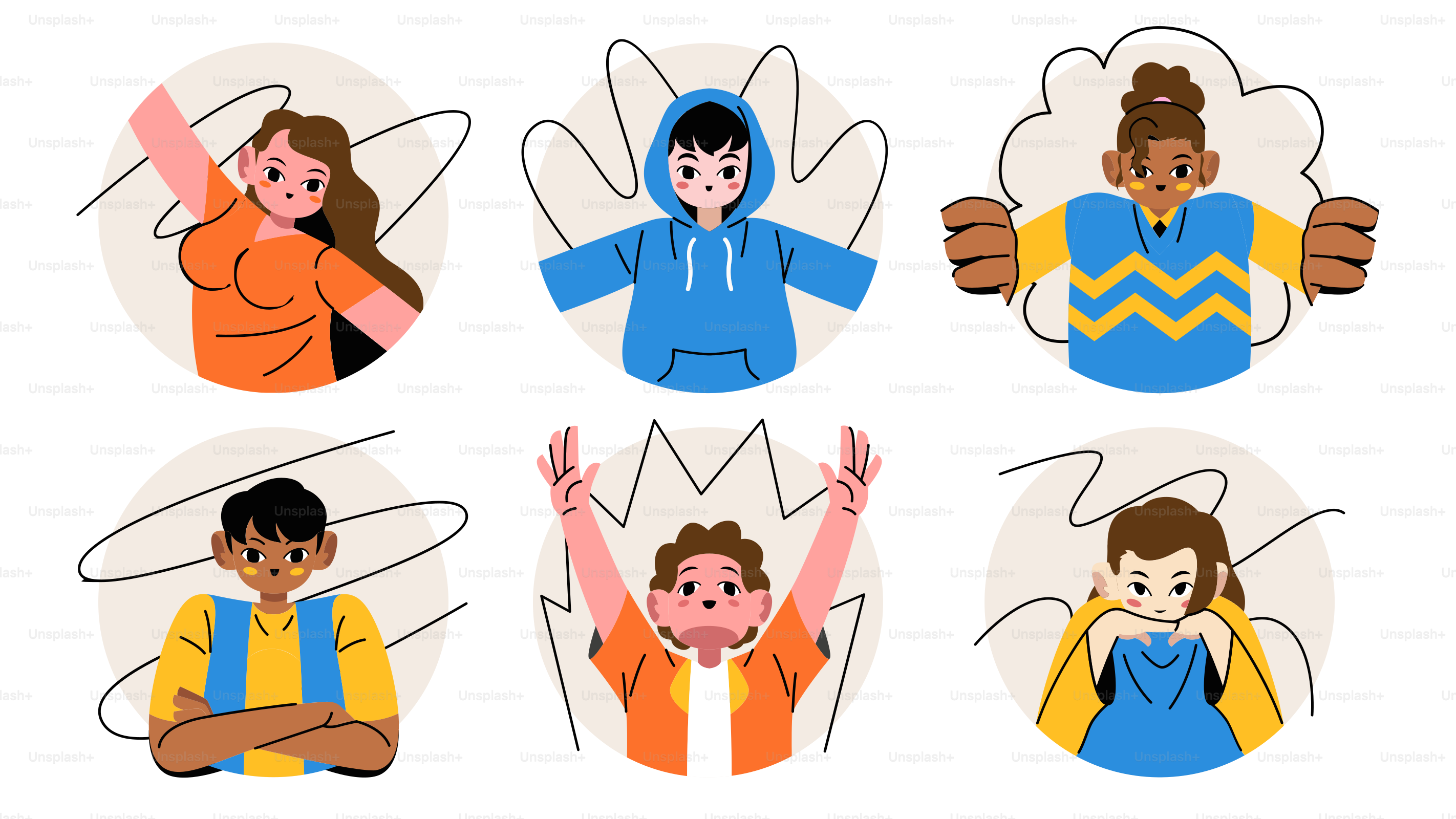 A group of people with their hands up