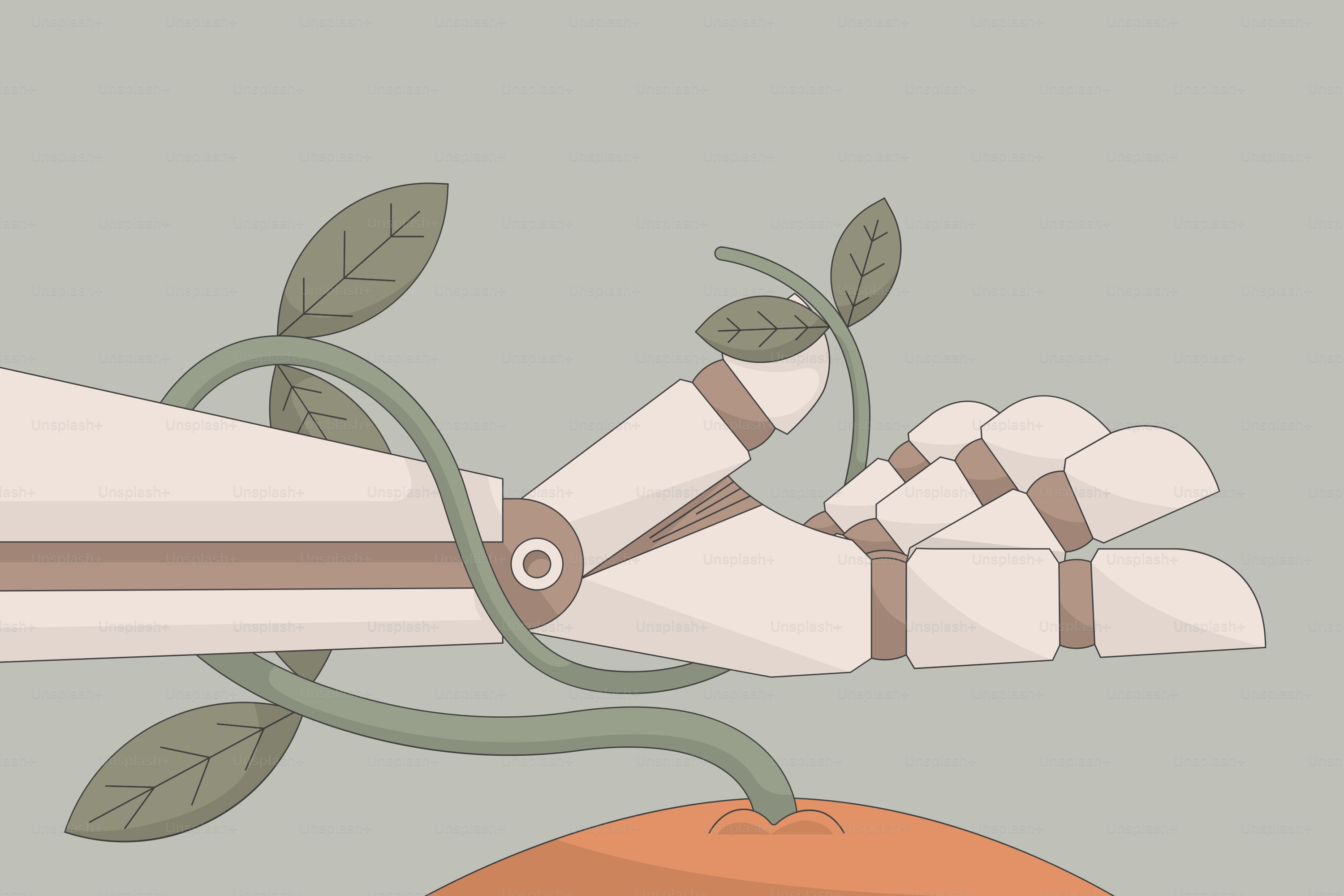A carrot with a pair of scissors on top of it