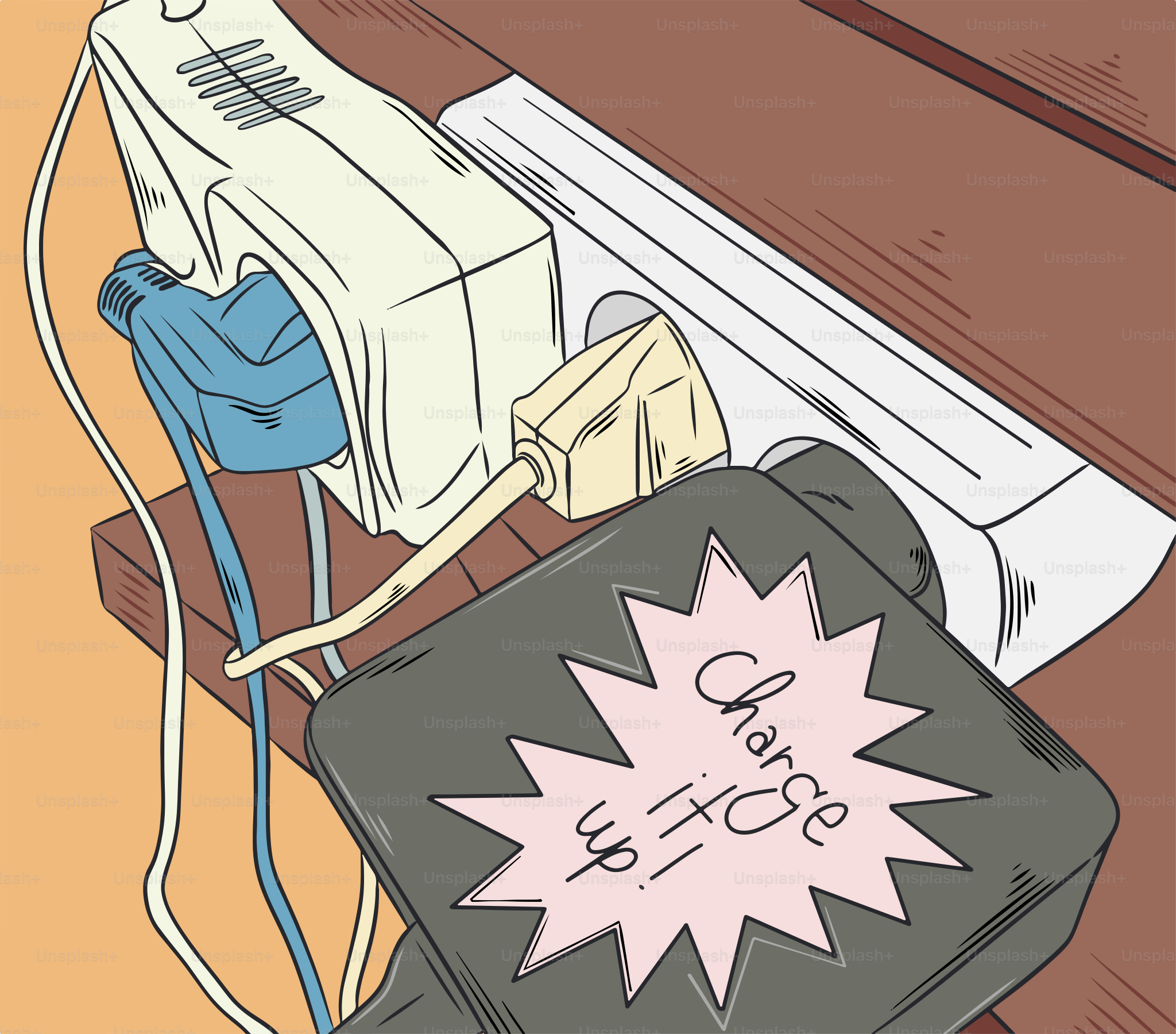 A computer mouse sitting on top of a wooden desk