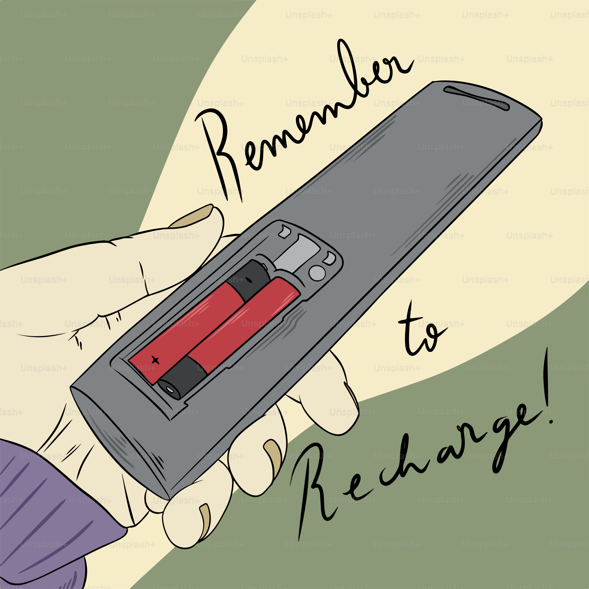 A drawing of a hand holding a cell phone