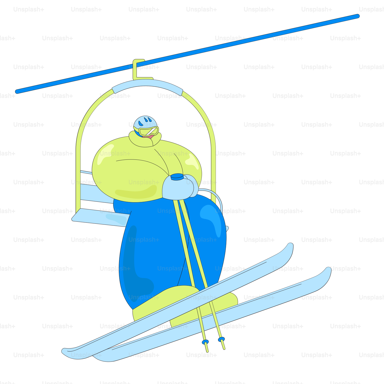 A person riding skis down a snow covered slope