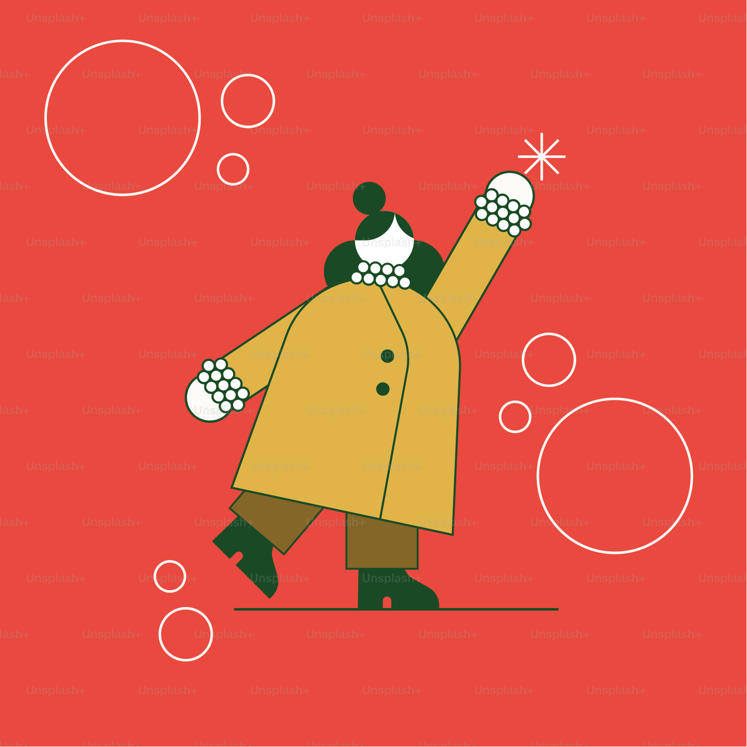 Una donna che indossa un cappotto giallo e stivali neri