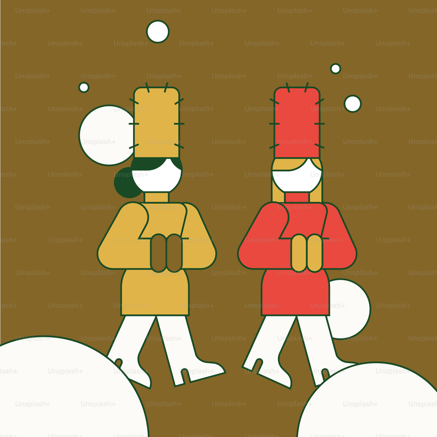 Un paio di persone che stanno in piedi nella neve