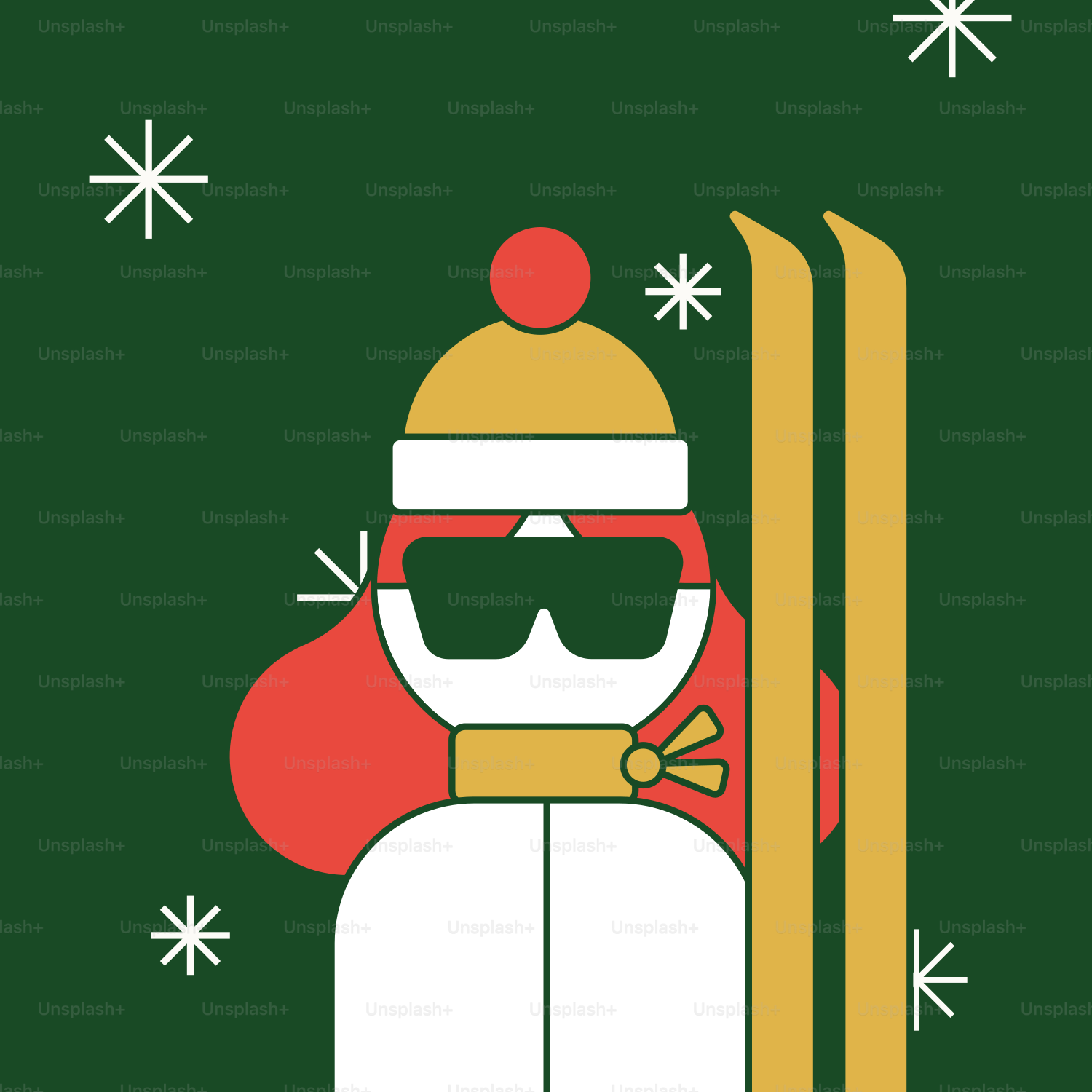 Un uomo con gli sci in piedi davanti a uno sfondo verde