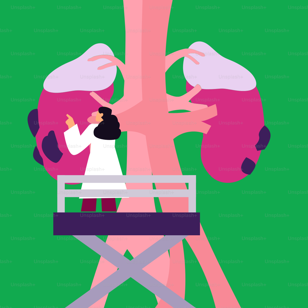 A poster of two people in a hospital bed