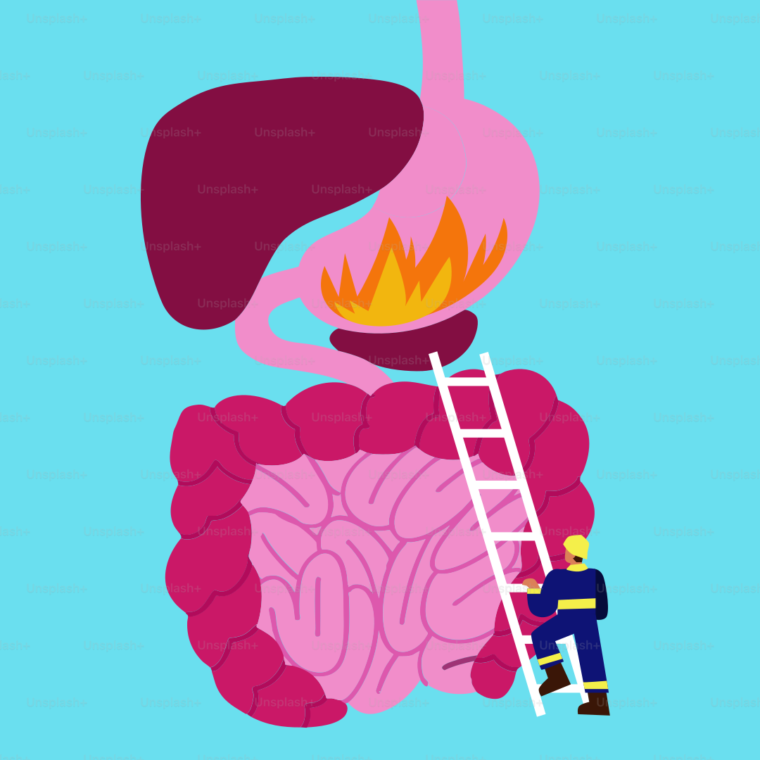 Ein Mann, der eine Leiter hinaufklettert, um die Spitze eines Gehirns zu erreichen