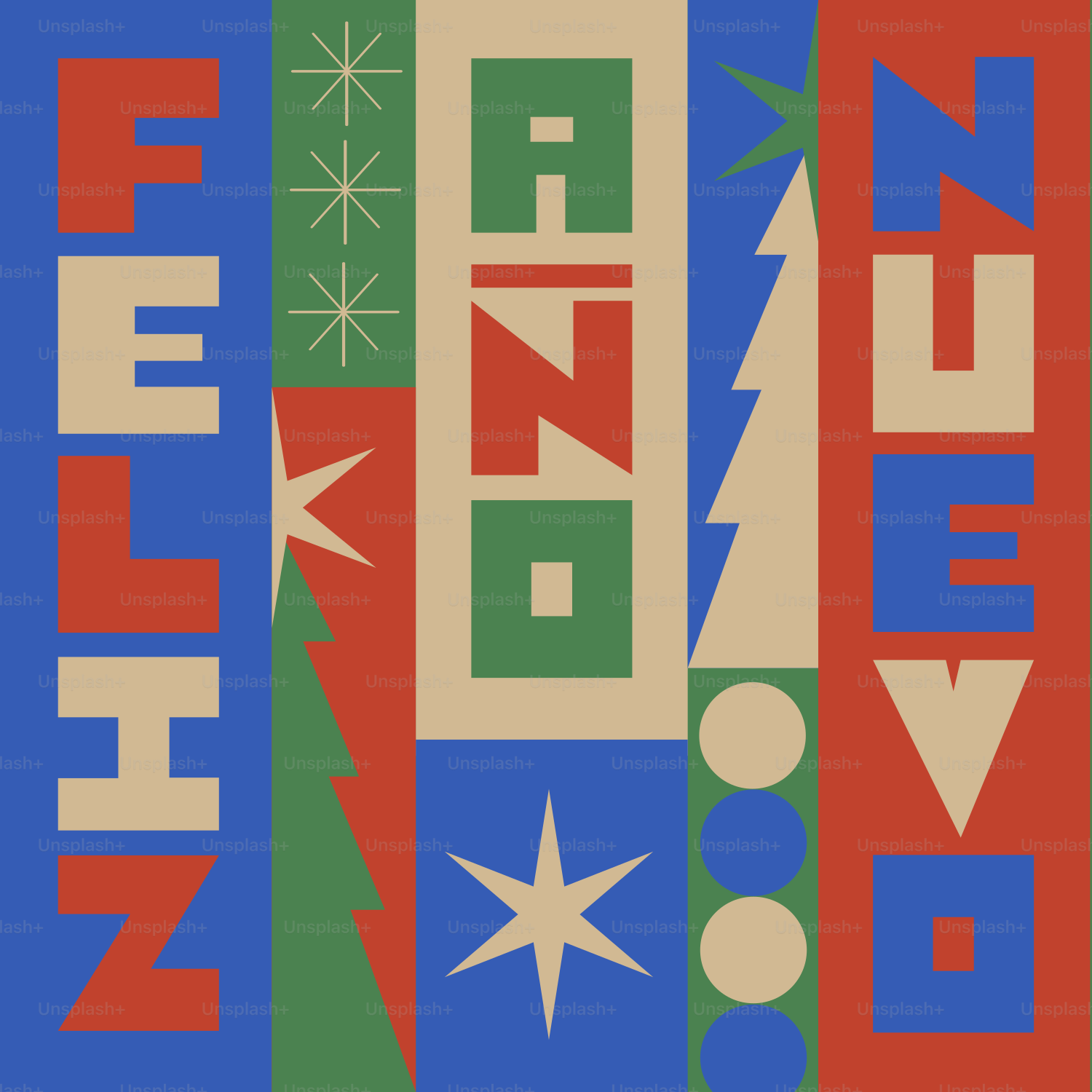 Un'immagine di un poster con parole e stelle