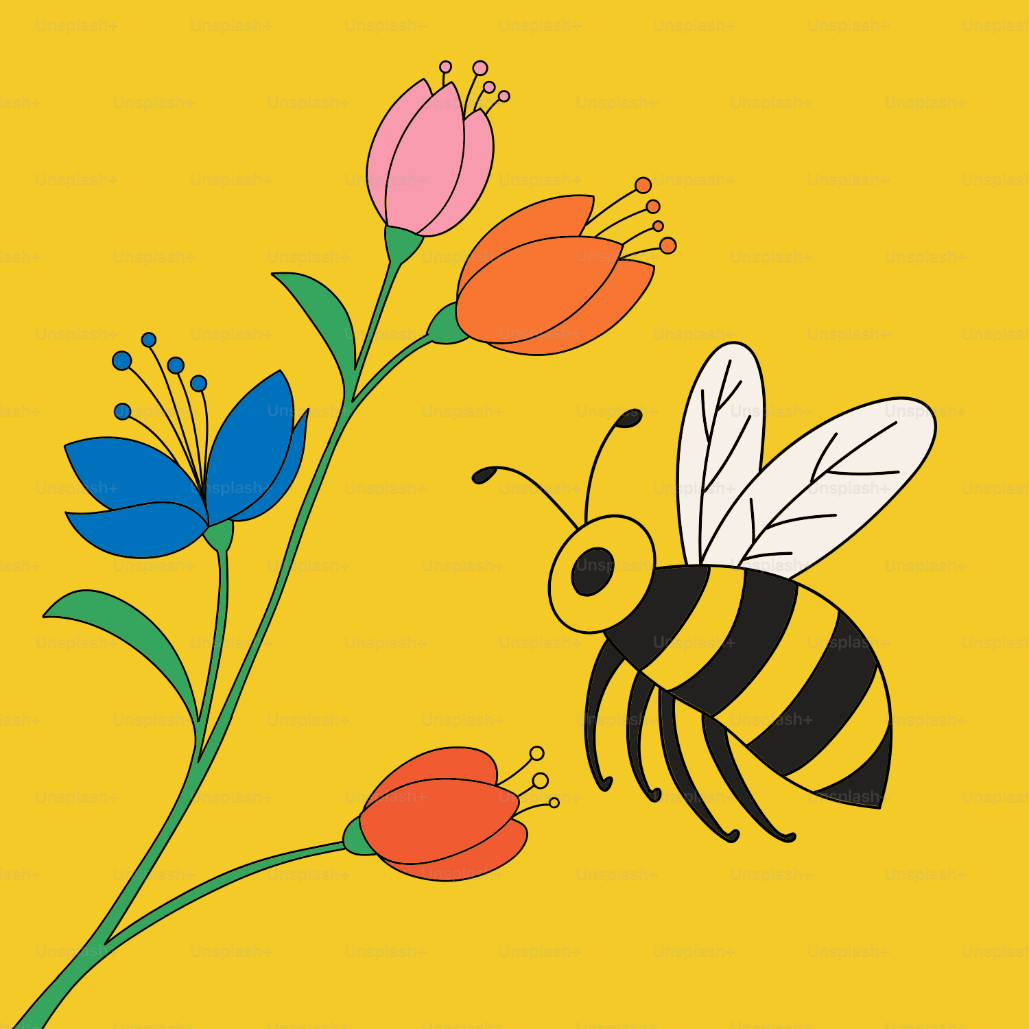 A picture of a bee on a flower