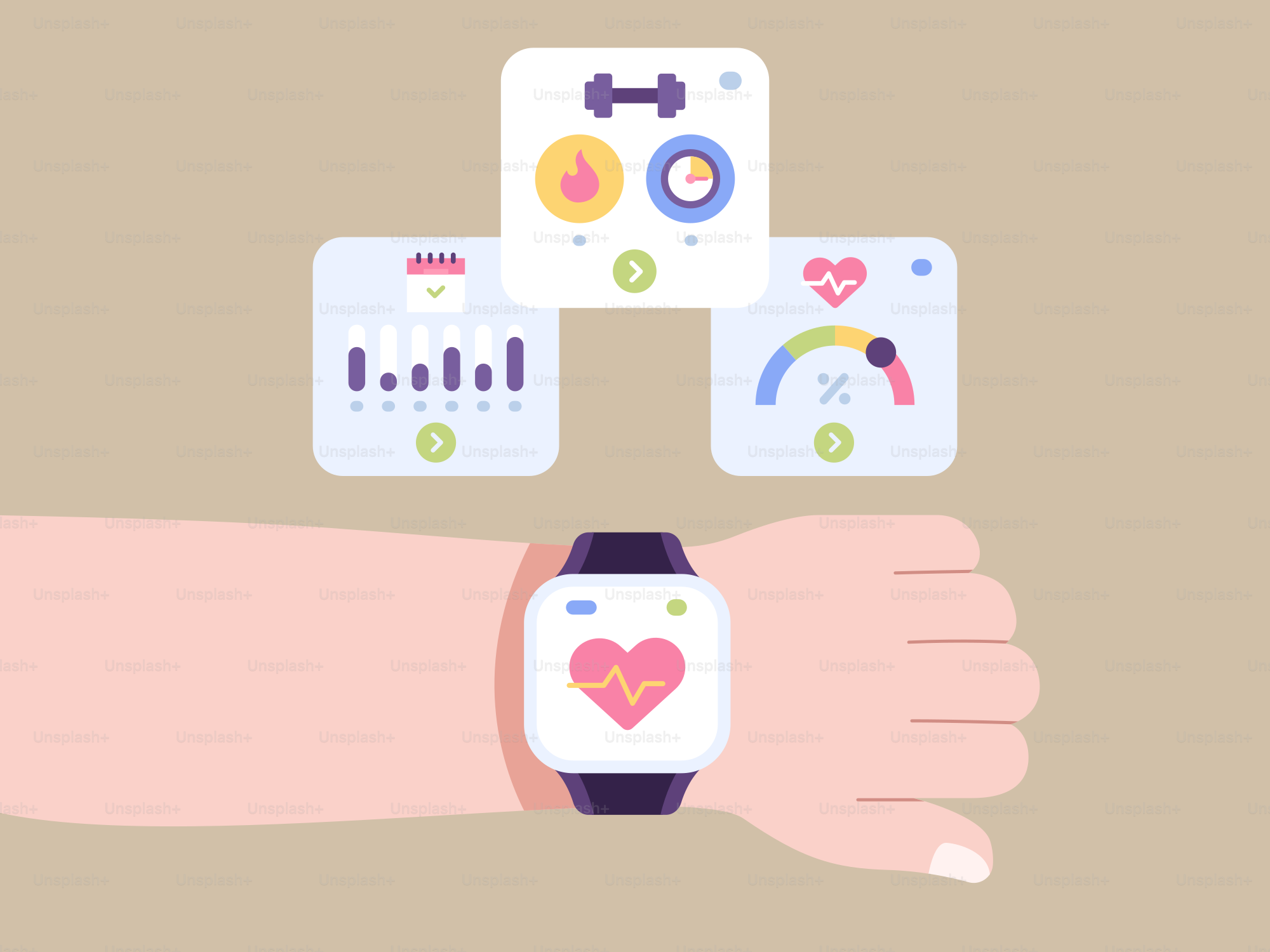 A person's hand with a smart watch on it