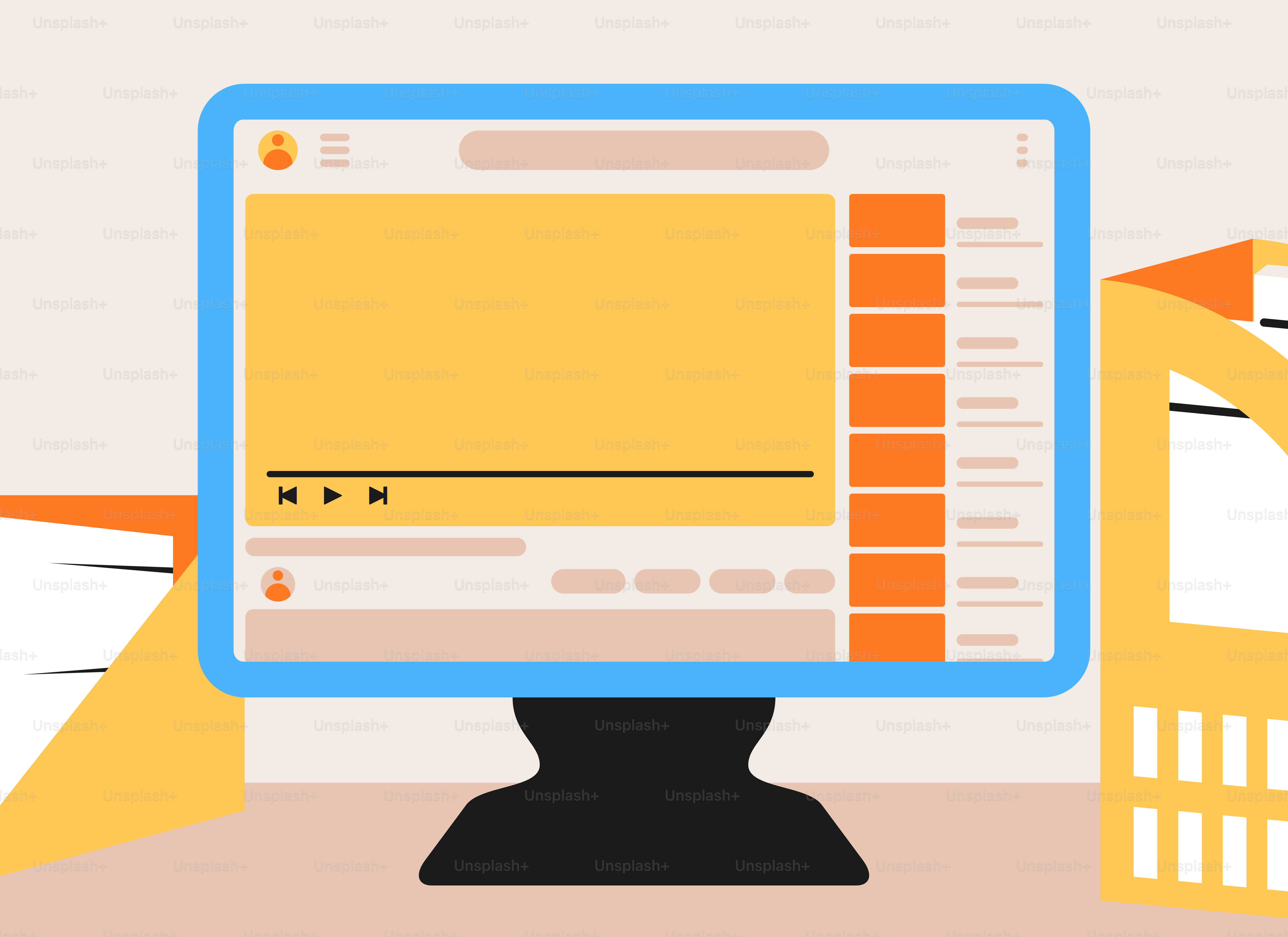 A computer monitor sitting on top of a desk