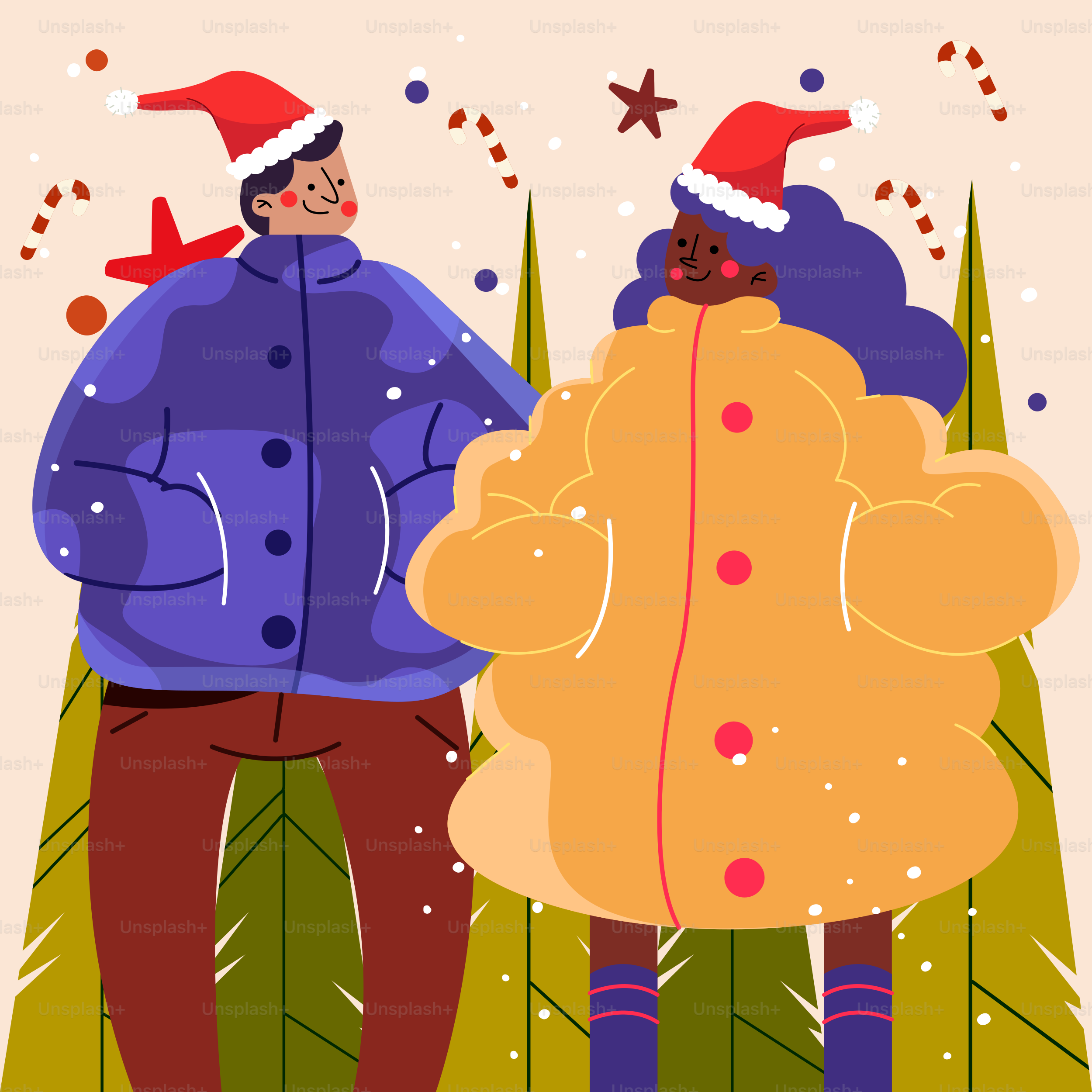 A couple of people standing next to each other