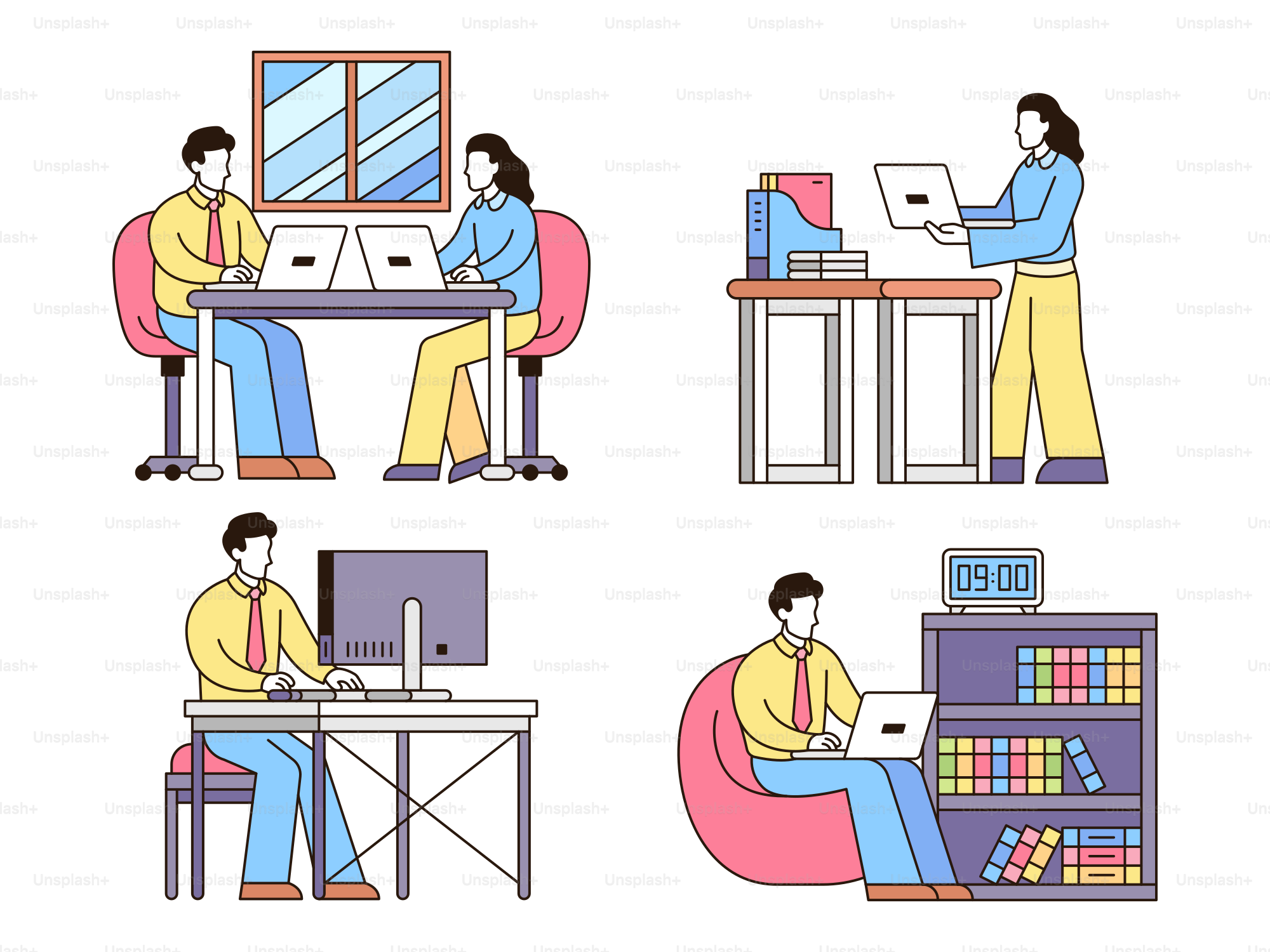 Uma pessoa sentada em uma mesa trabalhando no computador