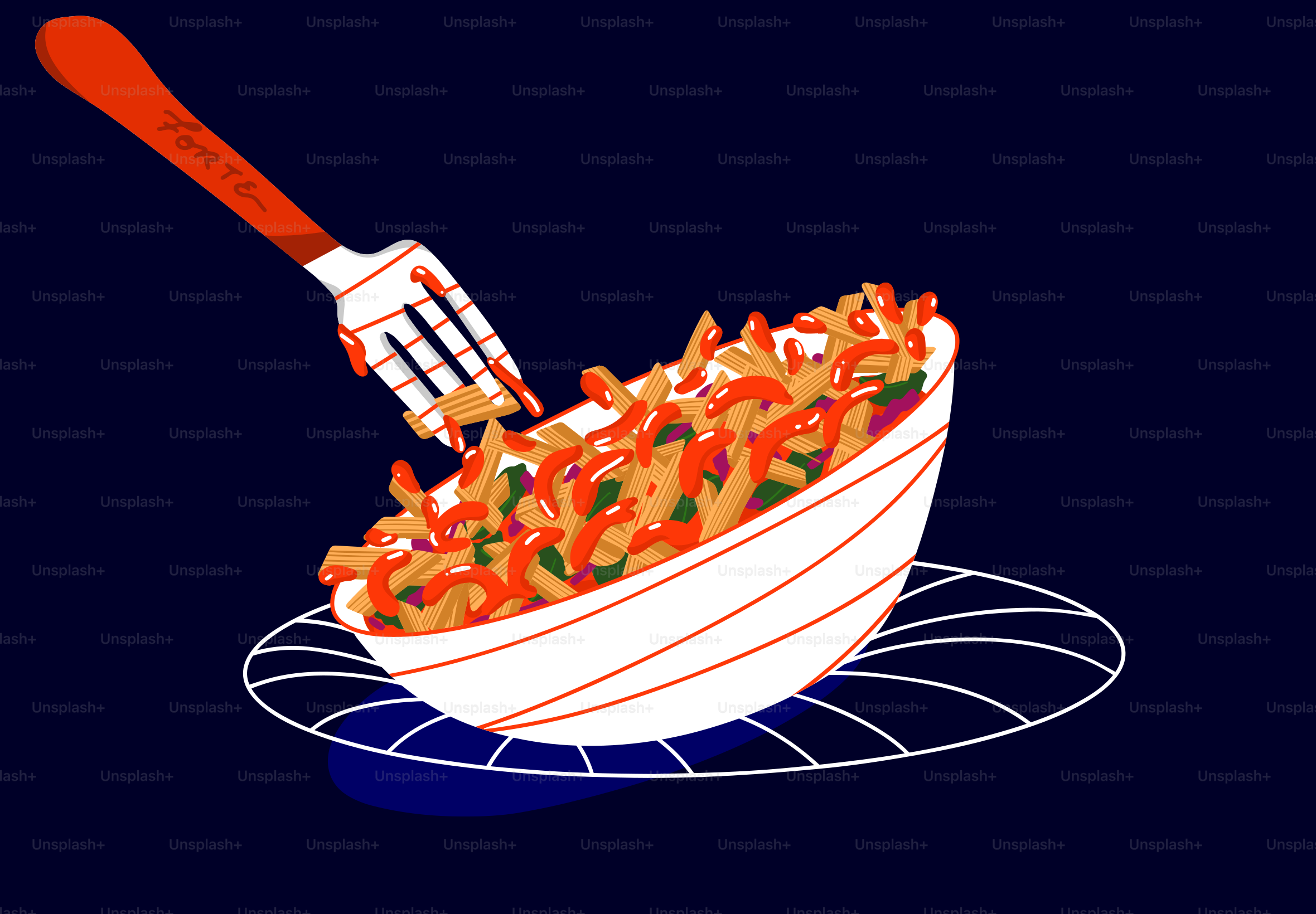 A plate of food with a fork sticking out of it