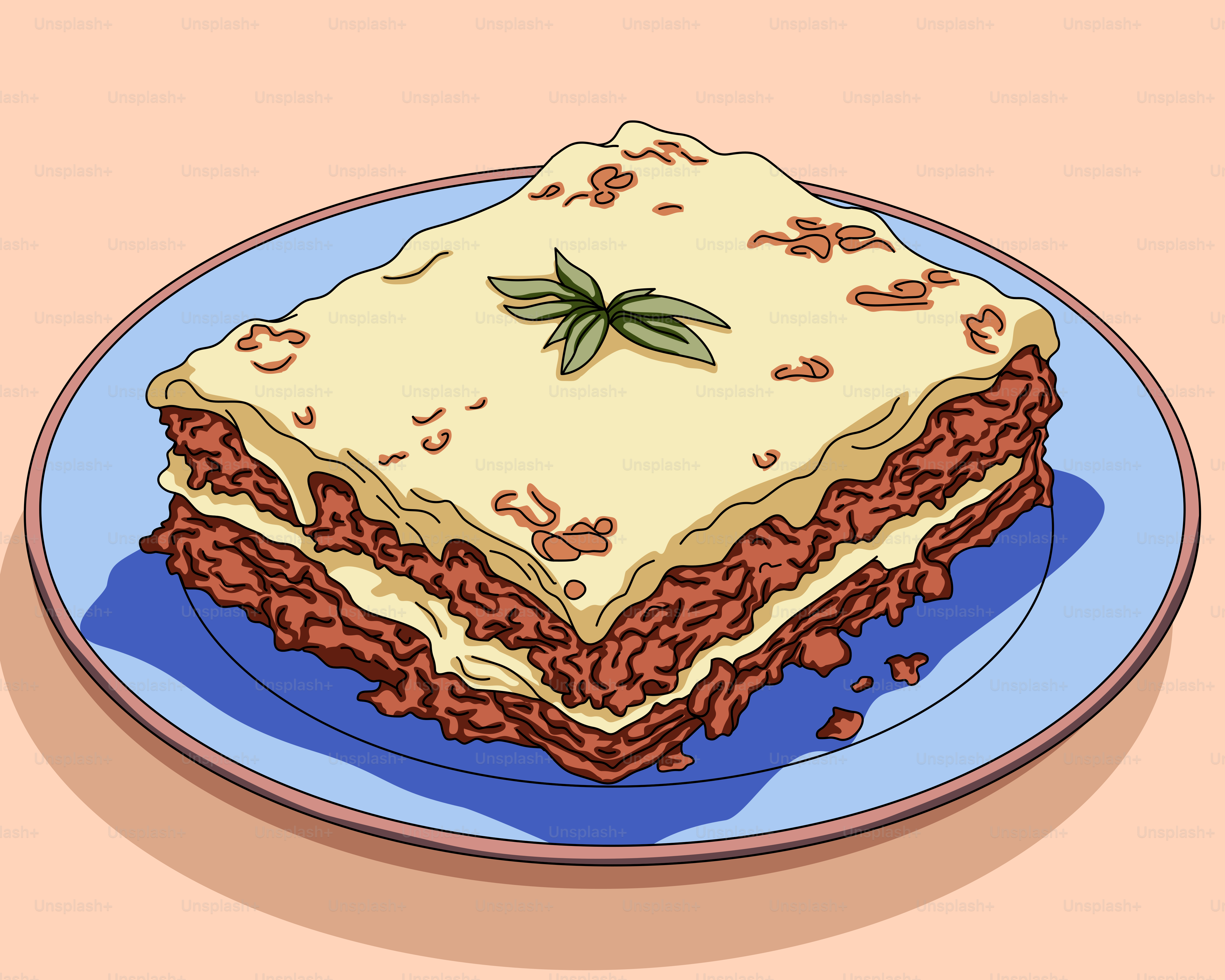 A piece of cake sitting on top of a blue plate