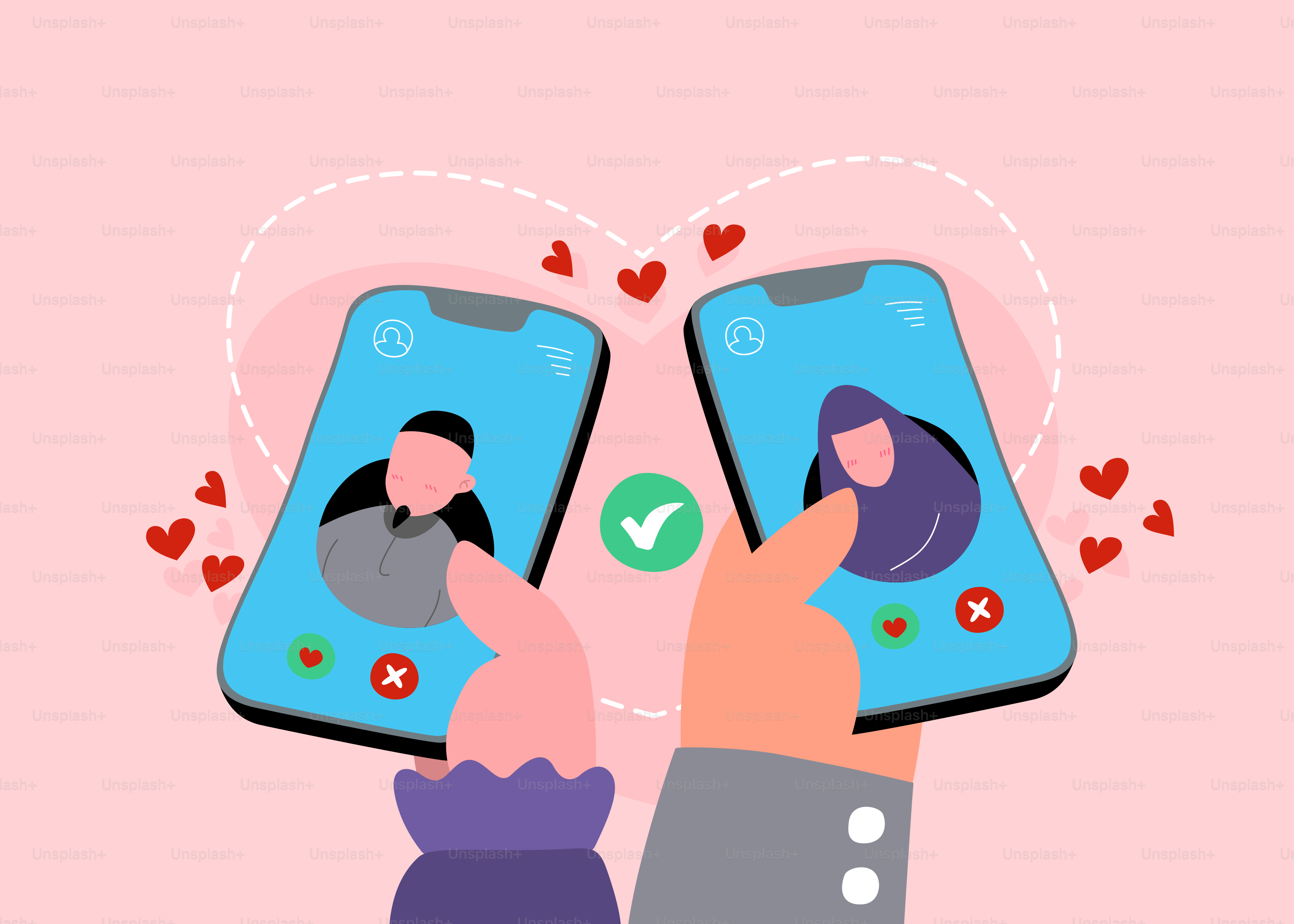 A hand holding a smart phone with a woman's face on the screen