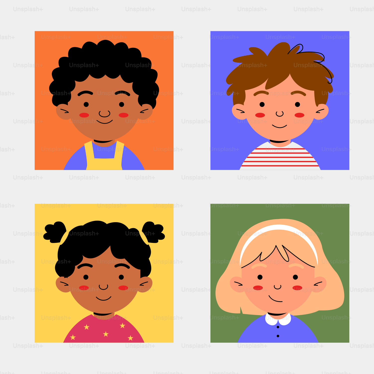 A group of people with different facial expressions