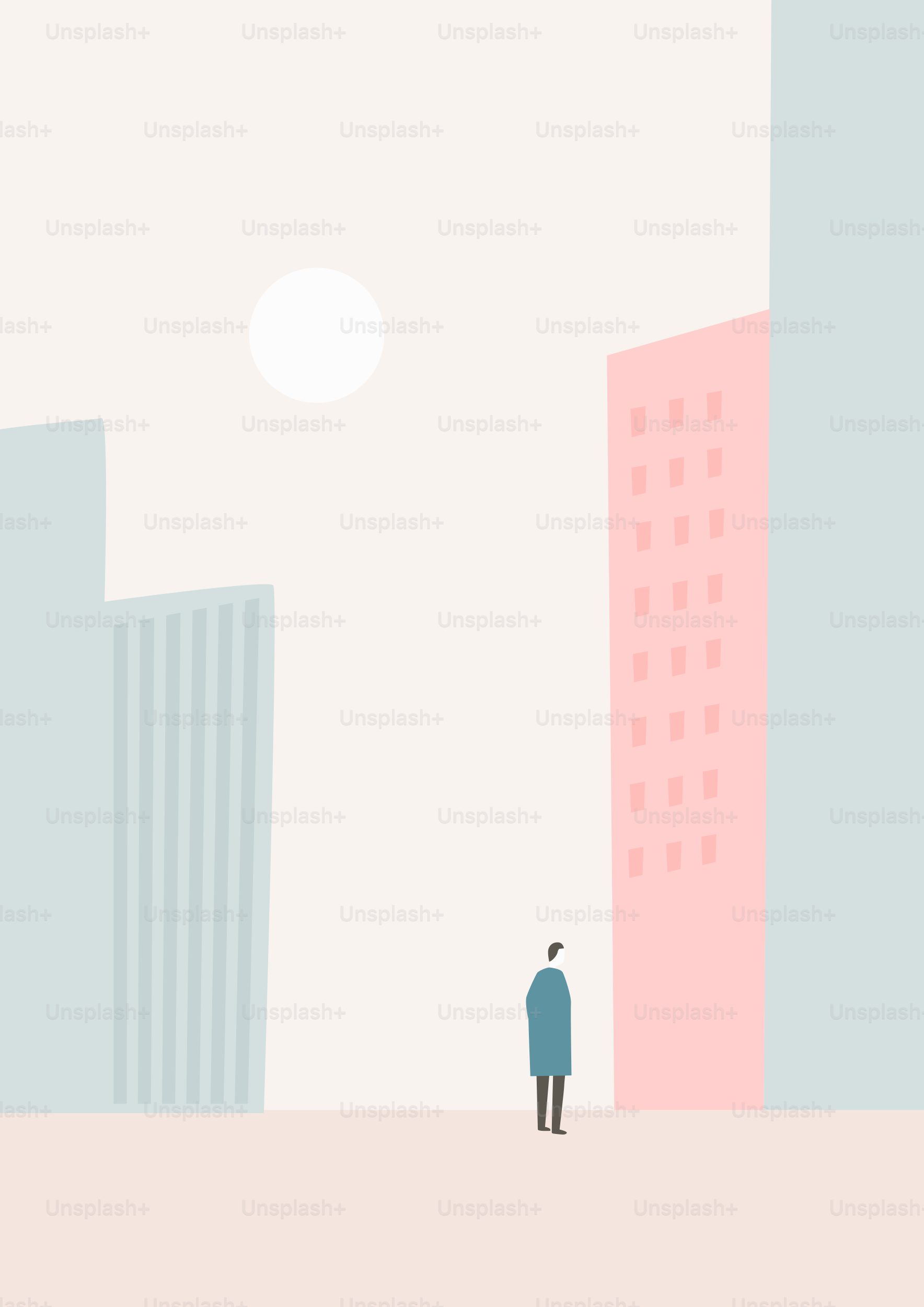 A man standing in front of tall buildings