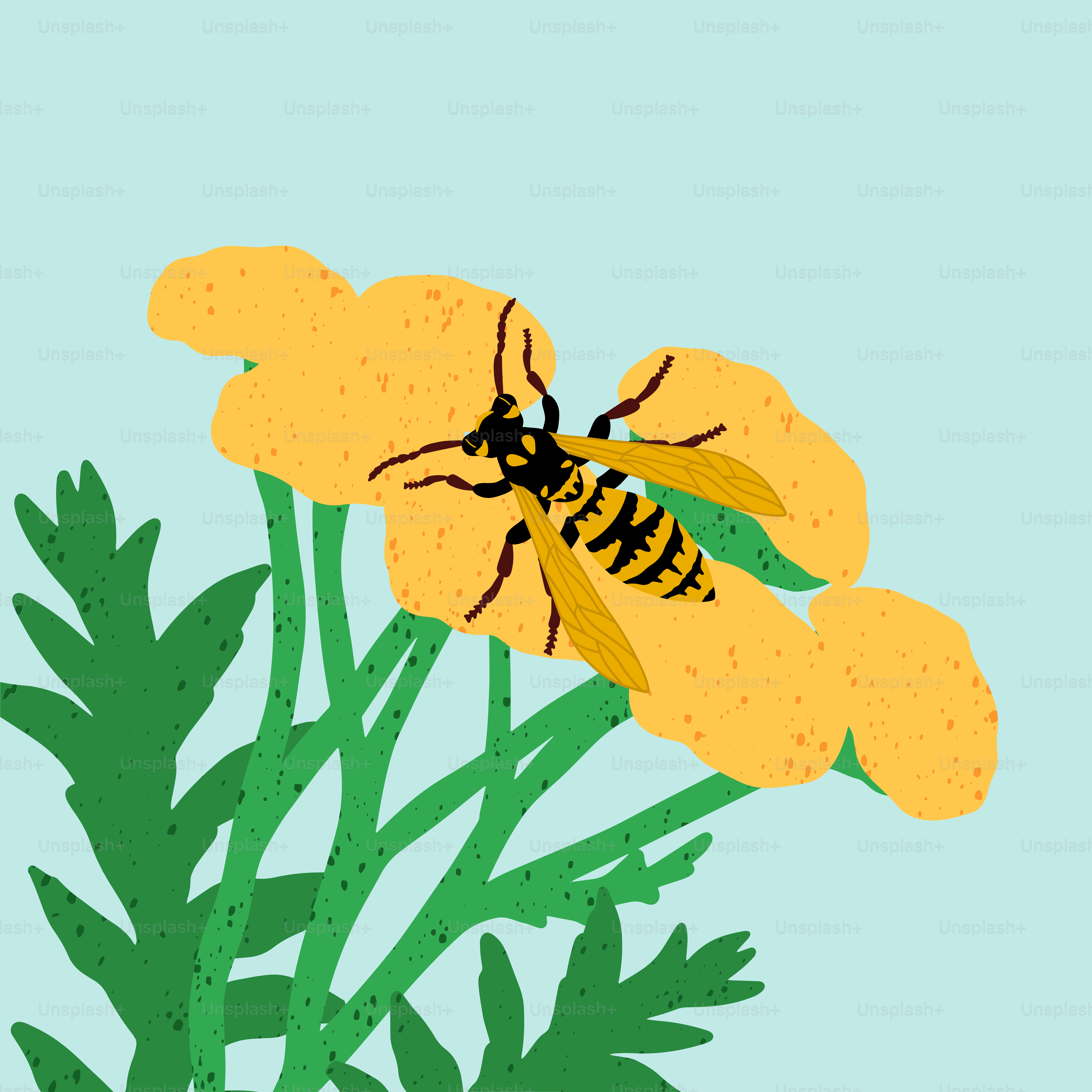 Una flor amarilla con una abeja en ella