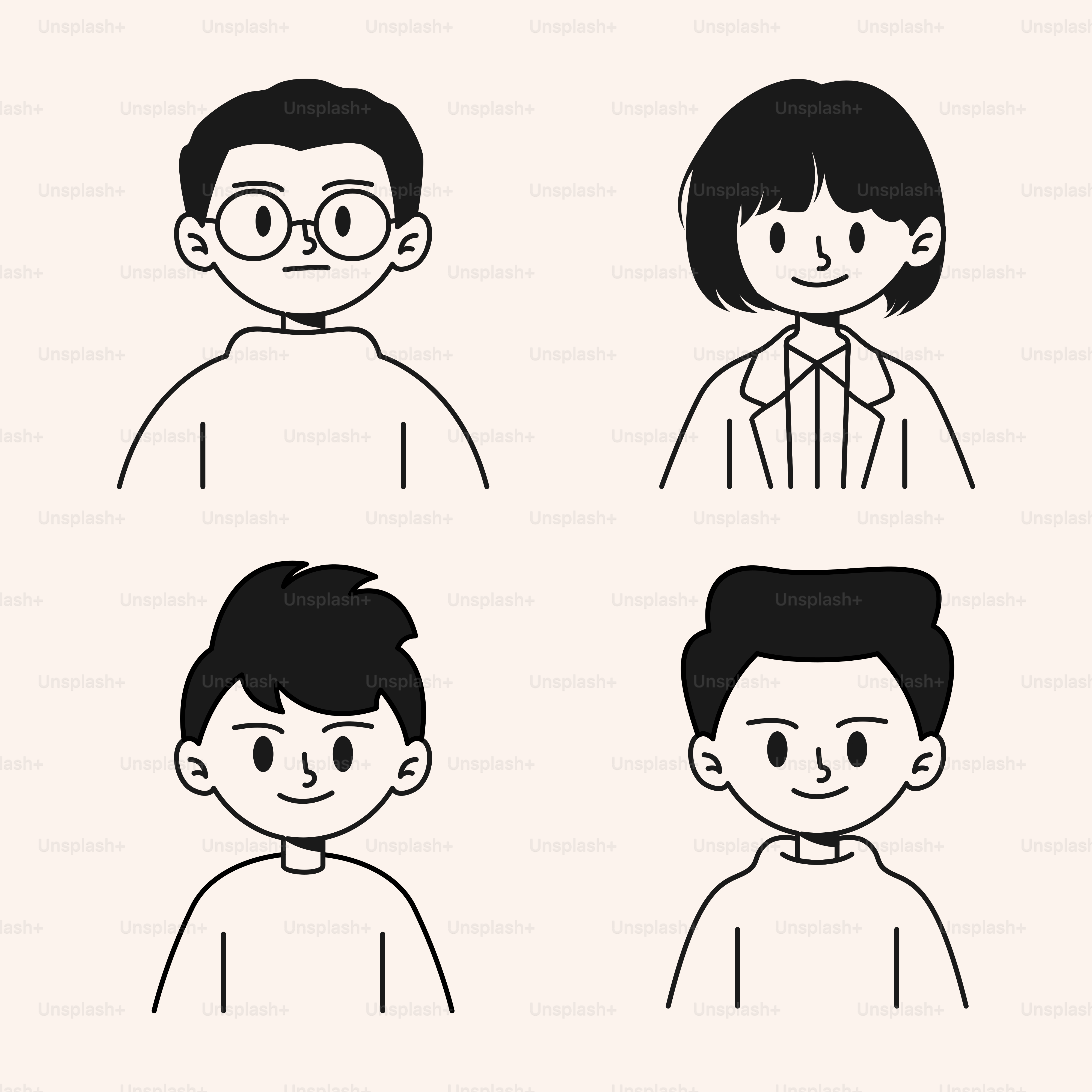 A group of people with different facial expressions