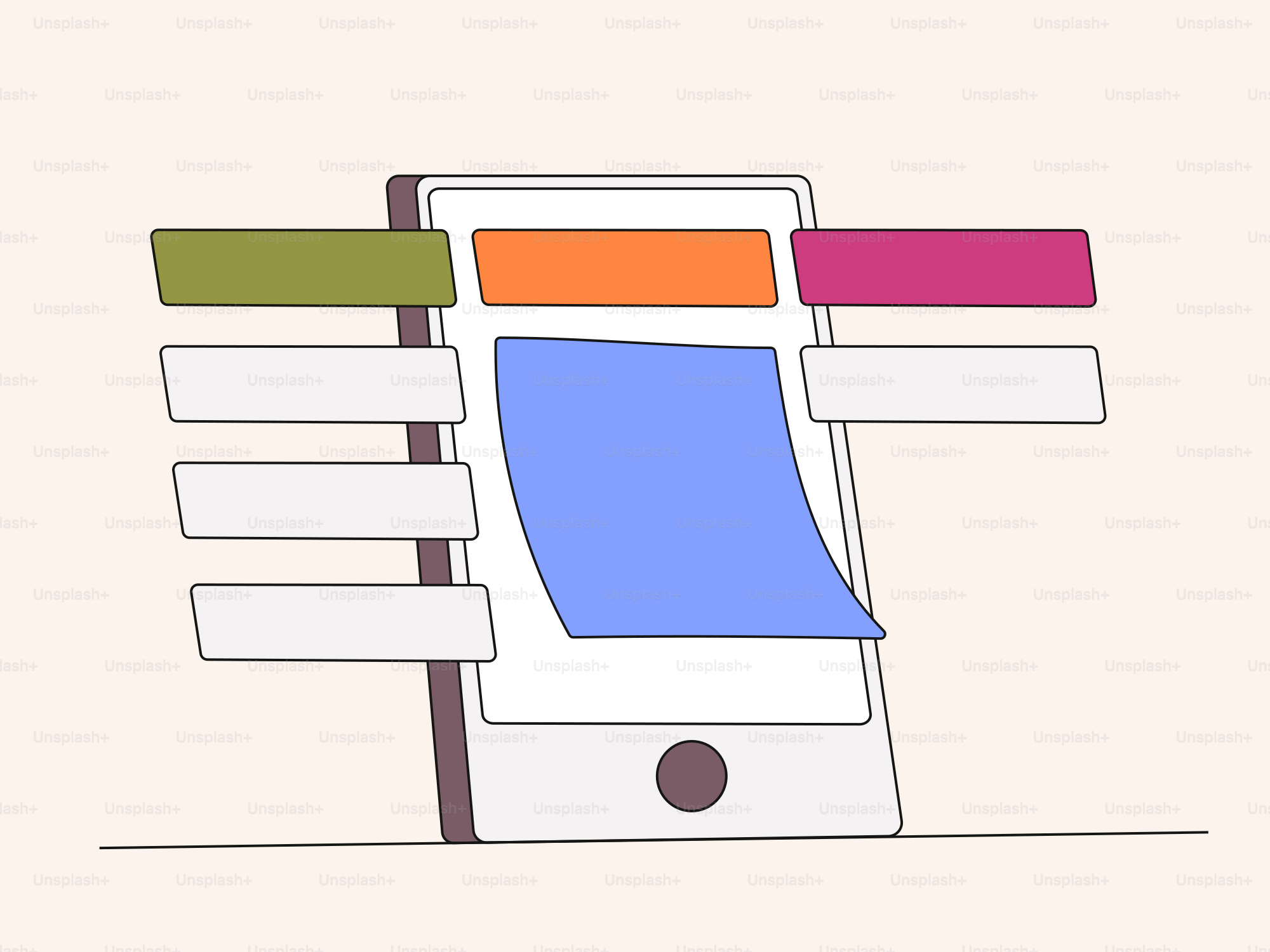 A cell phone with a colorful ribbon on it