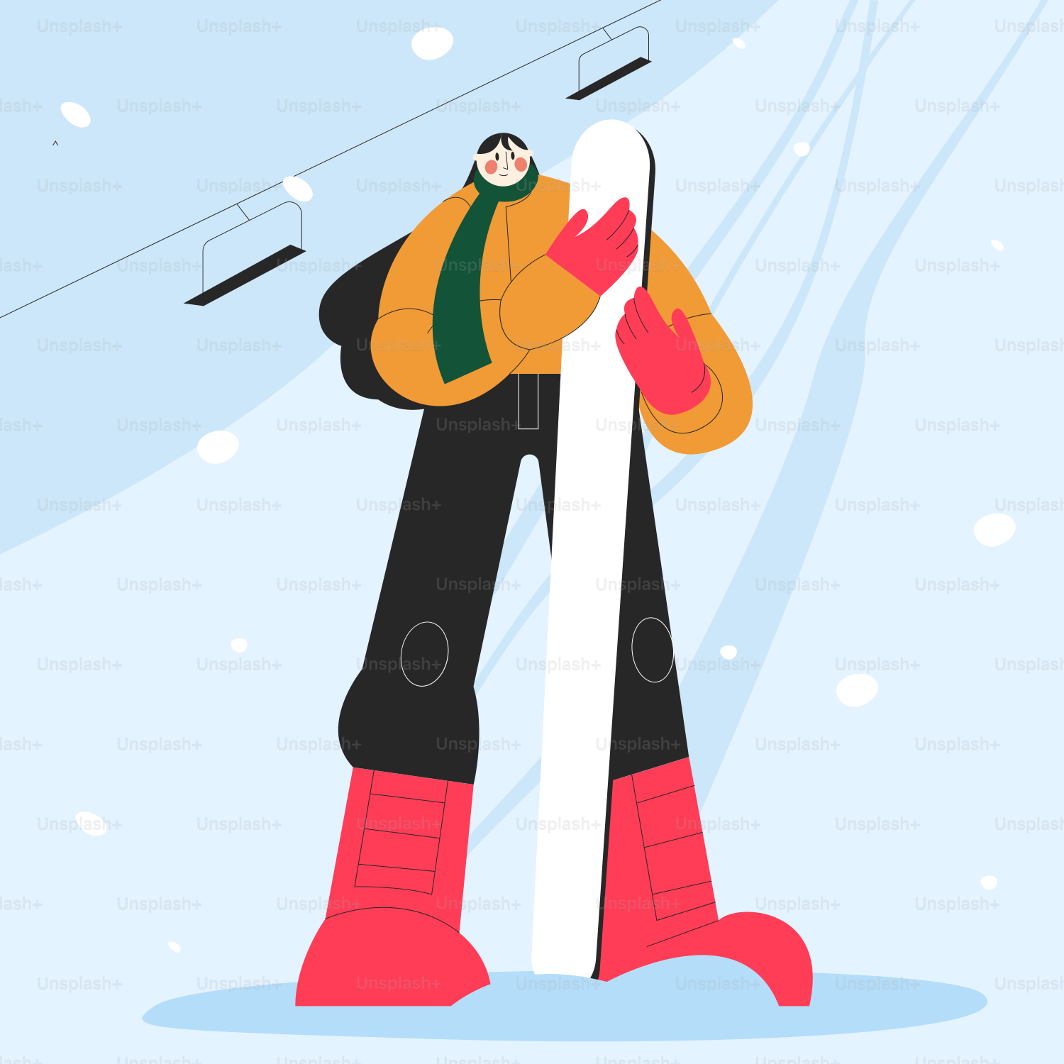 A man standing in the snow with his arms crossed