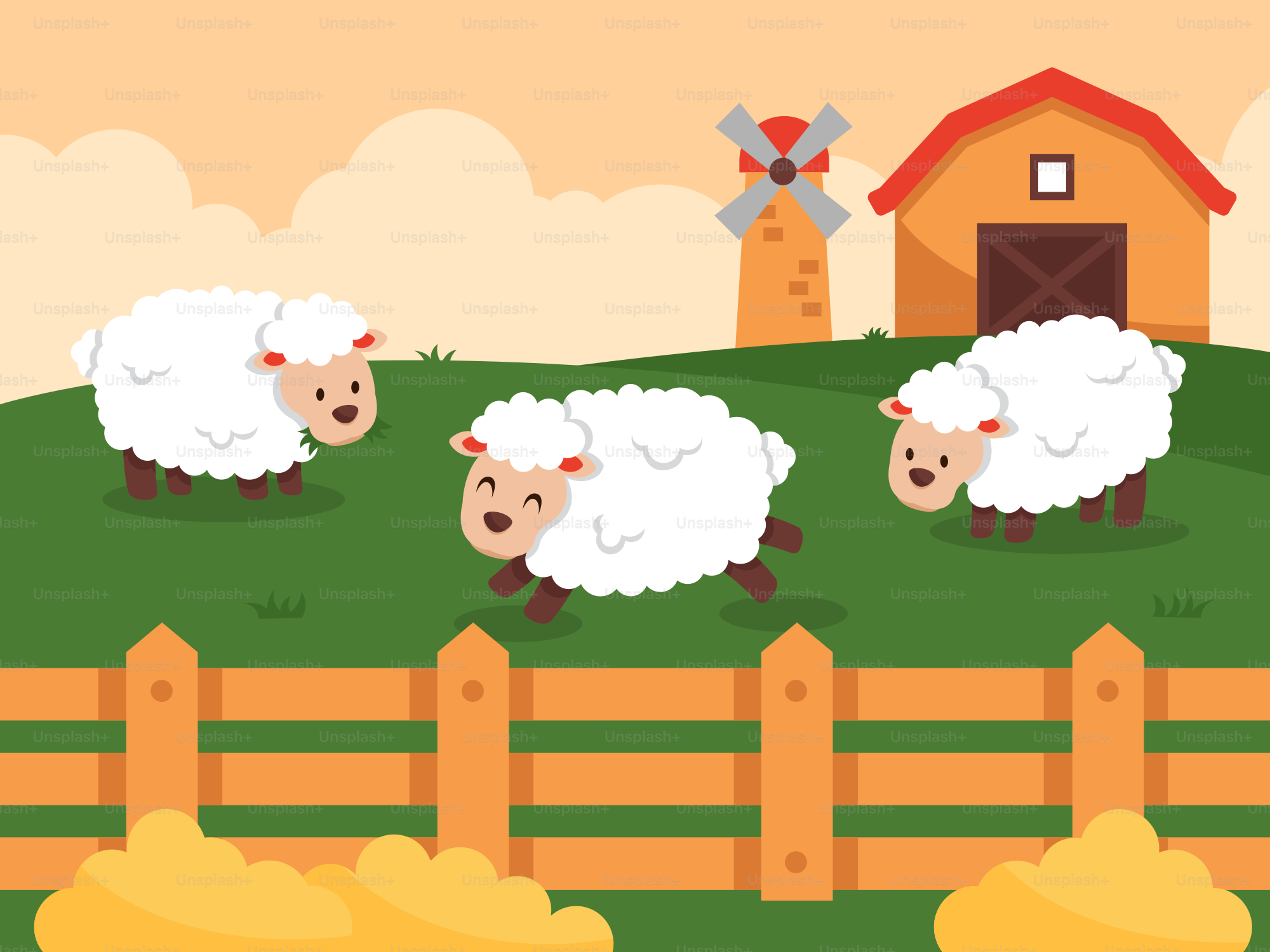 Una pecora nera spicca in un gregge. vettoriale – Immagine di Illustrazione  su Unsplash, image size:2000x1500