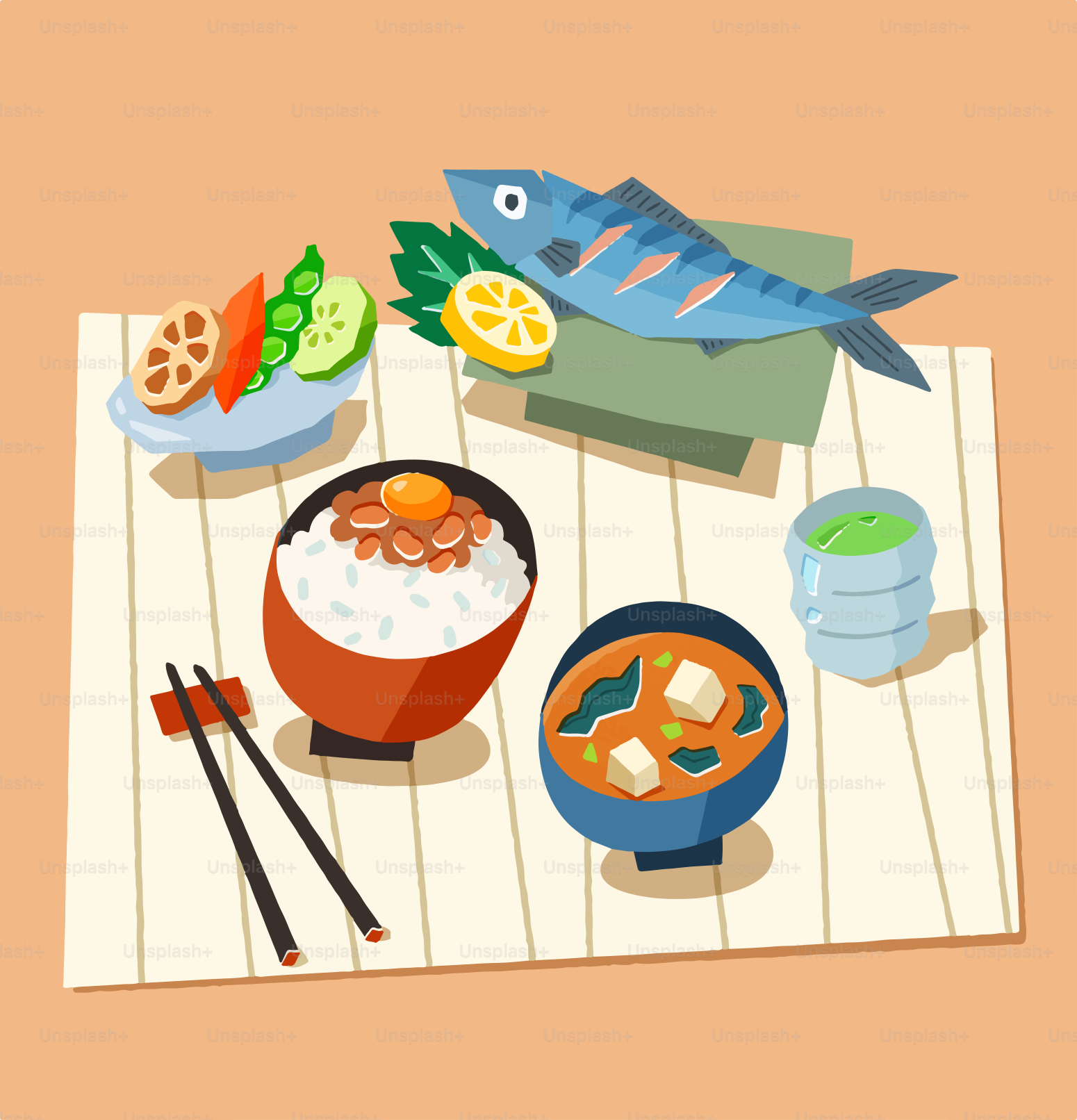 A table topped with a bowl of soup next to a plate of food