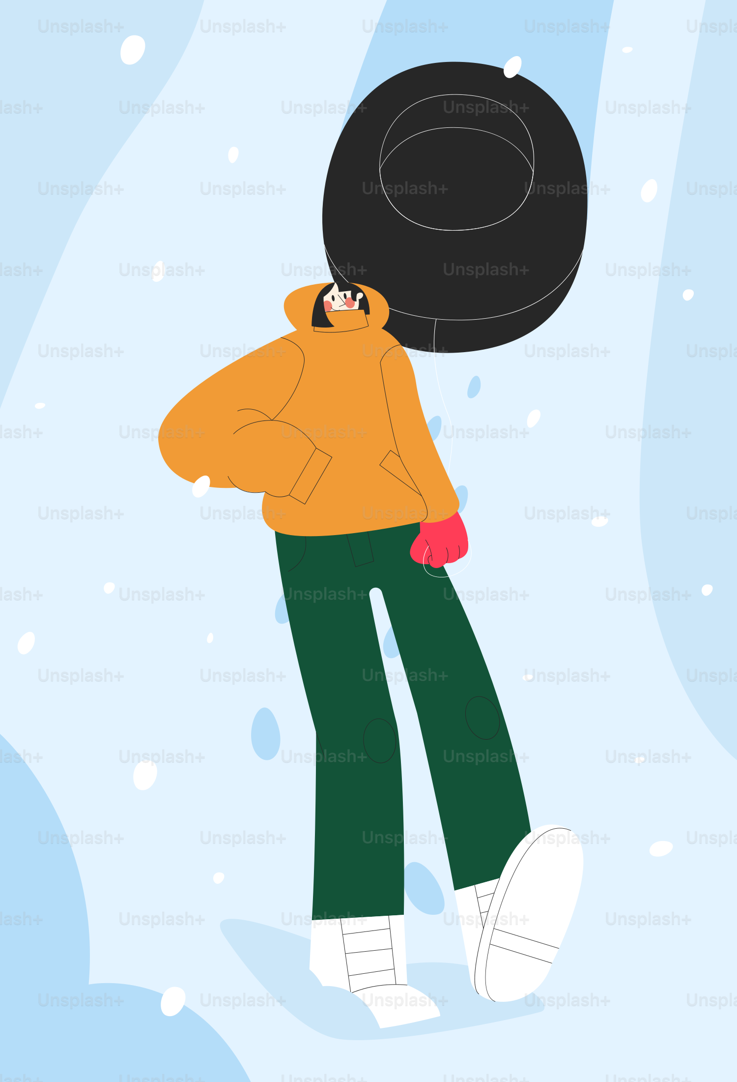 A man with a hat on his head standing in the snow
