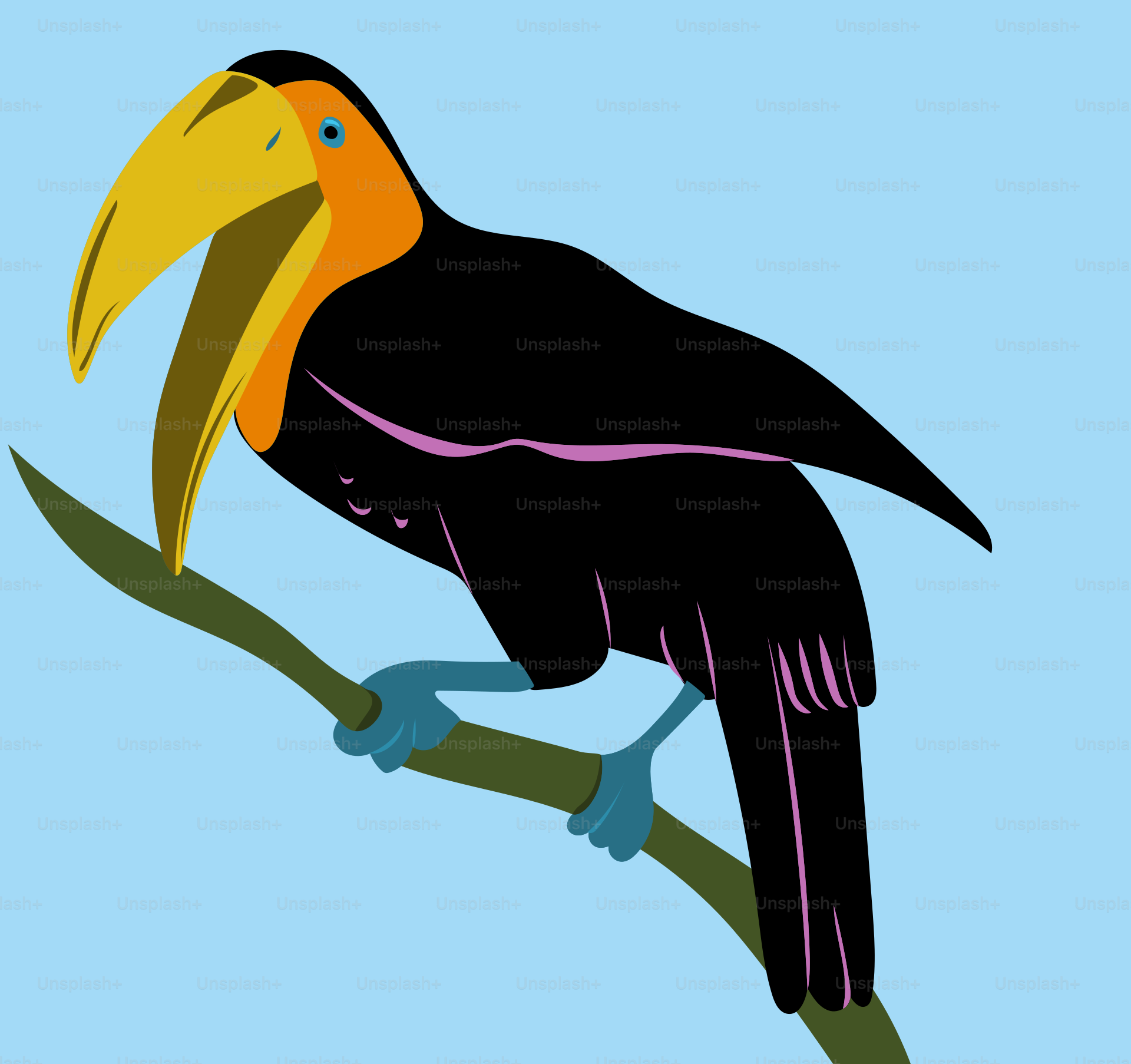 A colorful bird sitting on top of a tree branch