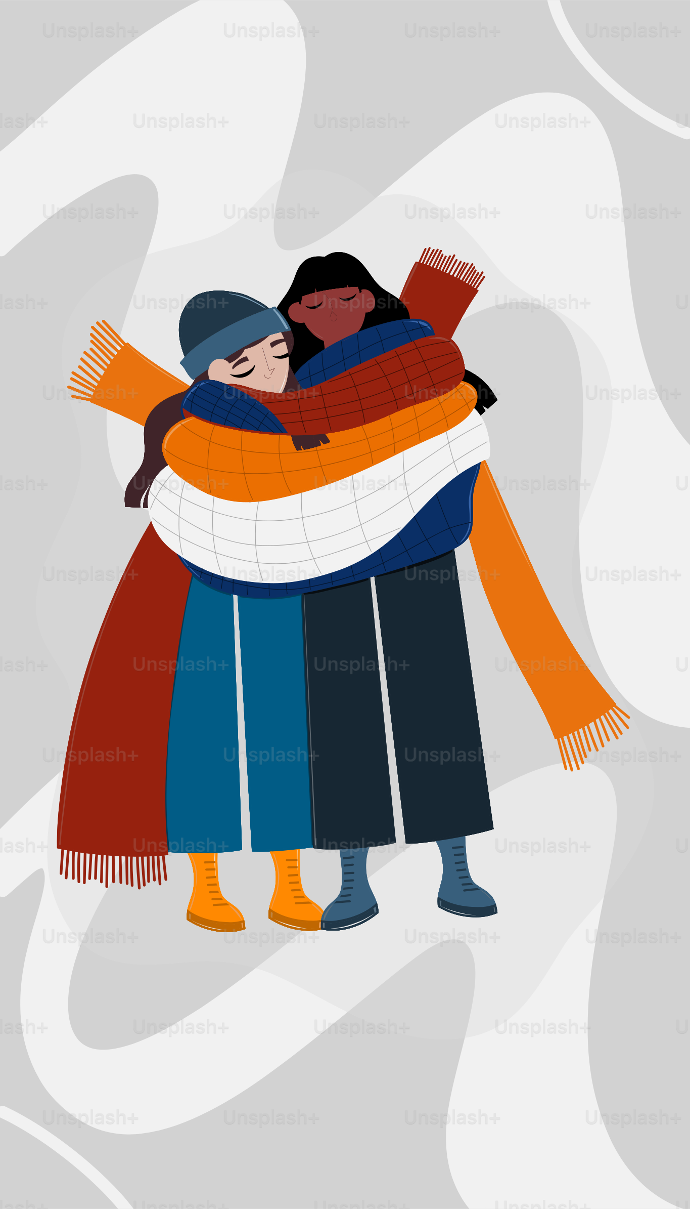 A couple of people hugging each other