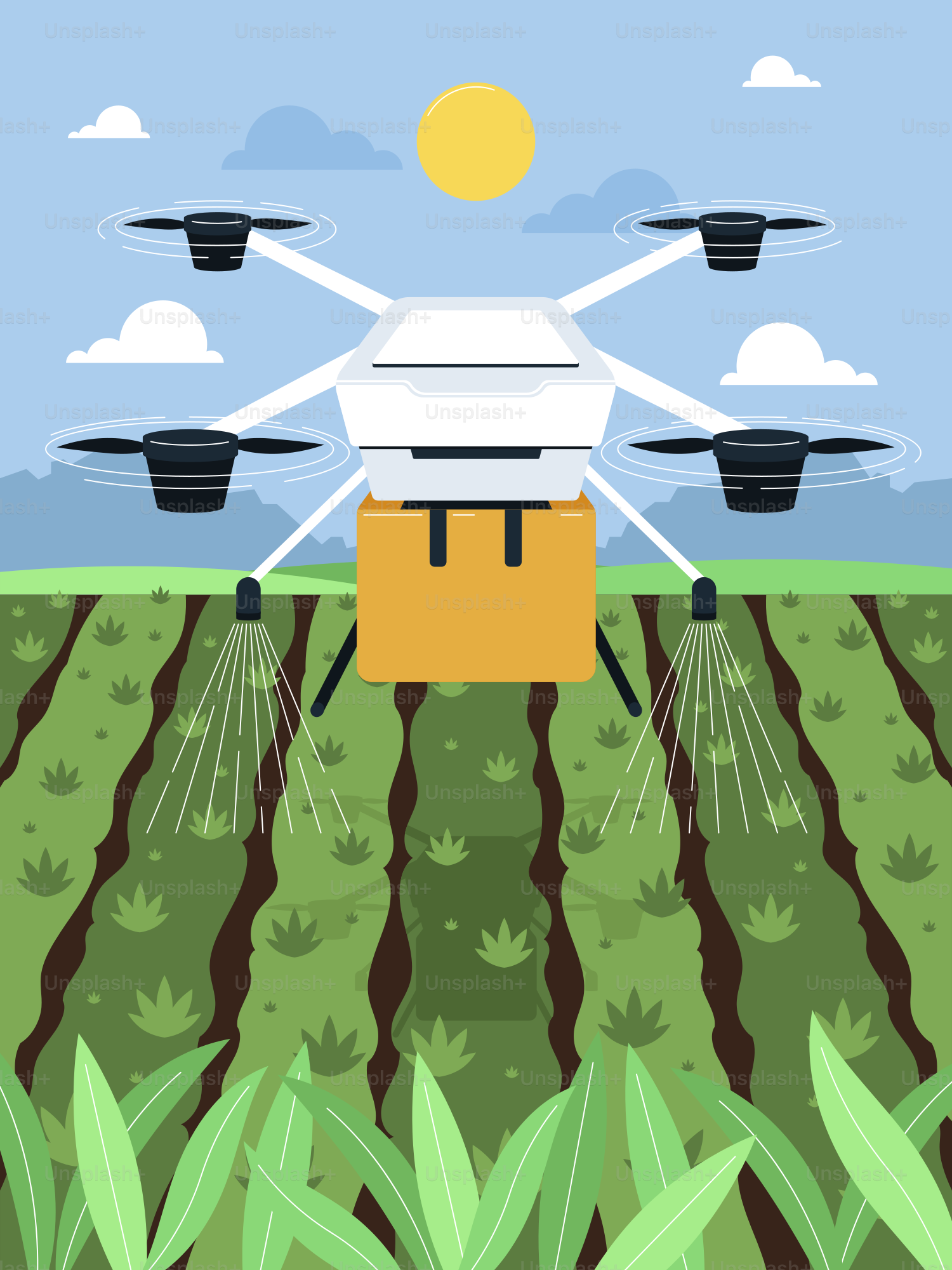 Ein Bild eines Feldes mit einem Quad Quad Quad Quad Quad Quad Quad Quad Quad