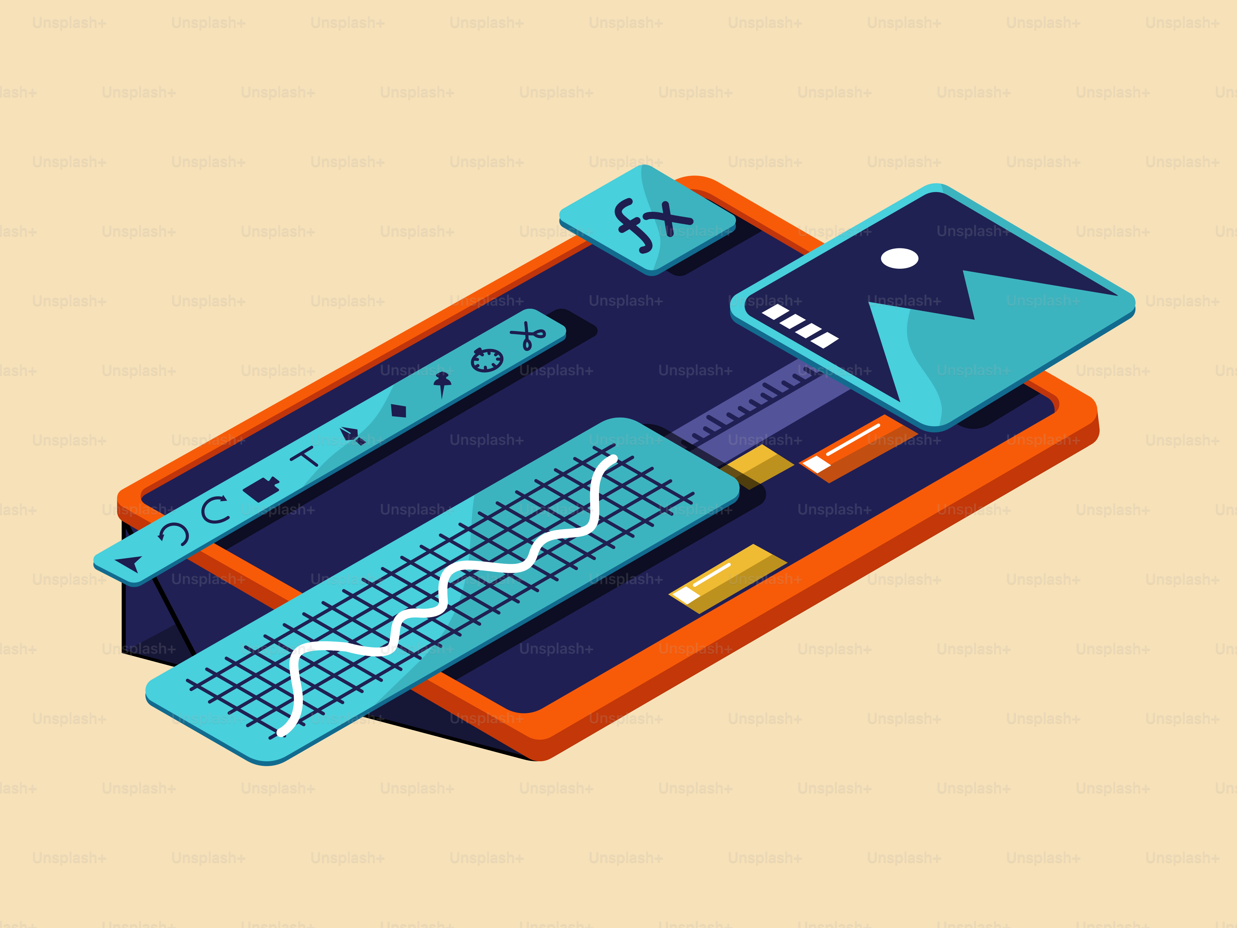 A flat design of an electronic device