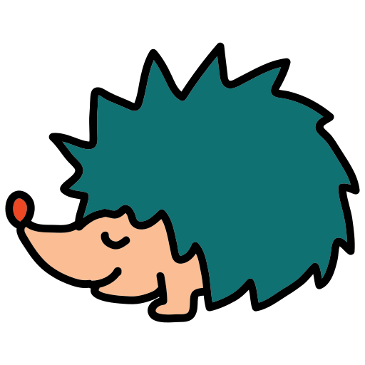 A cartoon hedge with a red nose