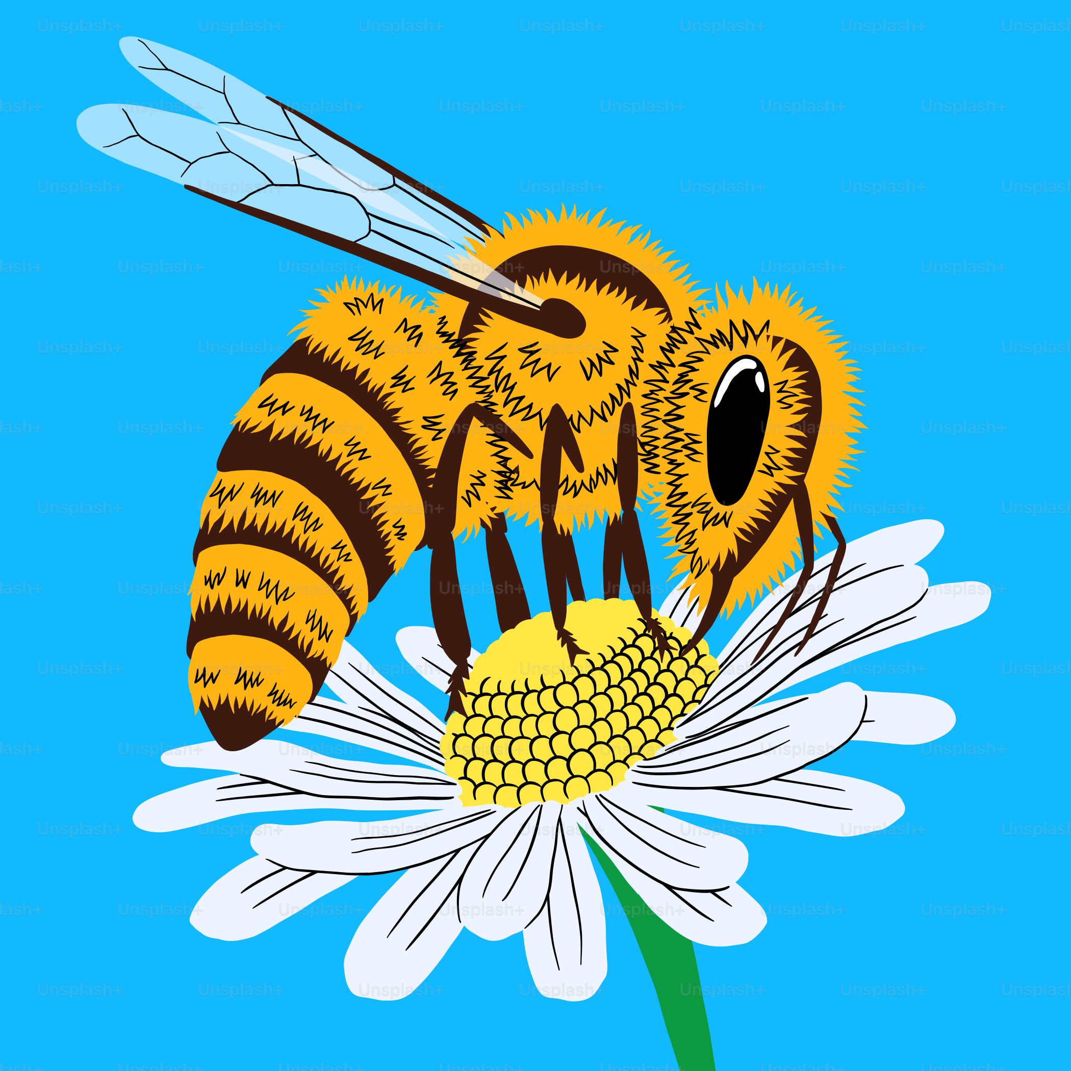 A bee sitting on top of a flower