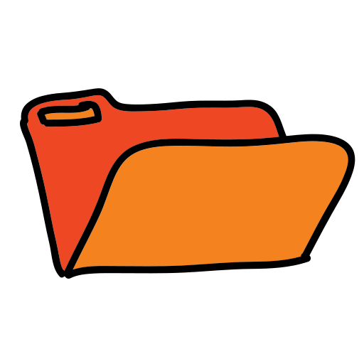 A picture of an orange object on a white background