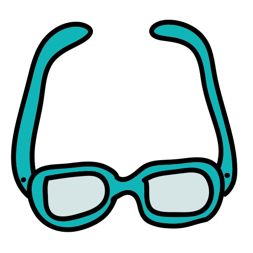 A pair of swimming goggles on a white background