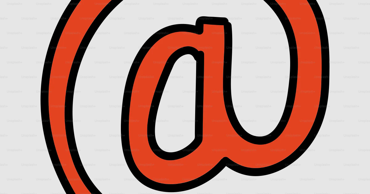 A red and black email symbol on a white background vector – Email Image ...