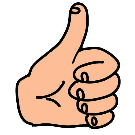 A hand giving a thumbs up sign