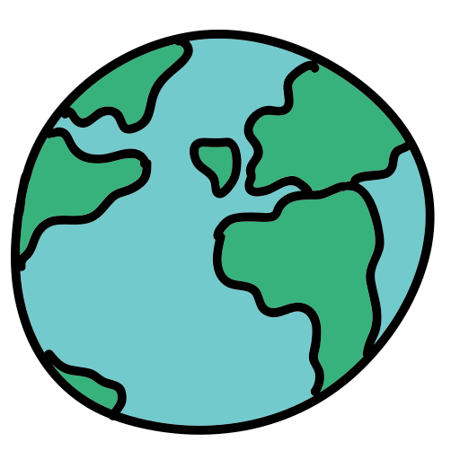 A picture of the earth with a white background