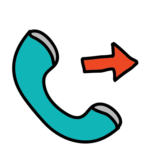 A phone with an arrow pointing to the left