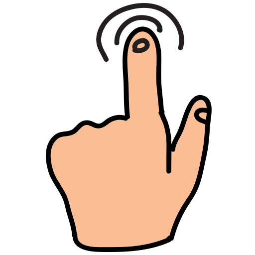 Uma mão com um dedo pressionando um botão