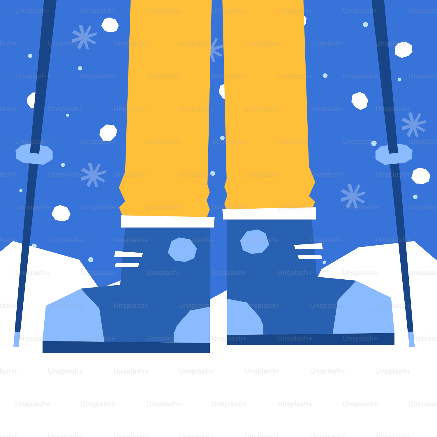 A picture of a pair of skis in the snow