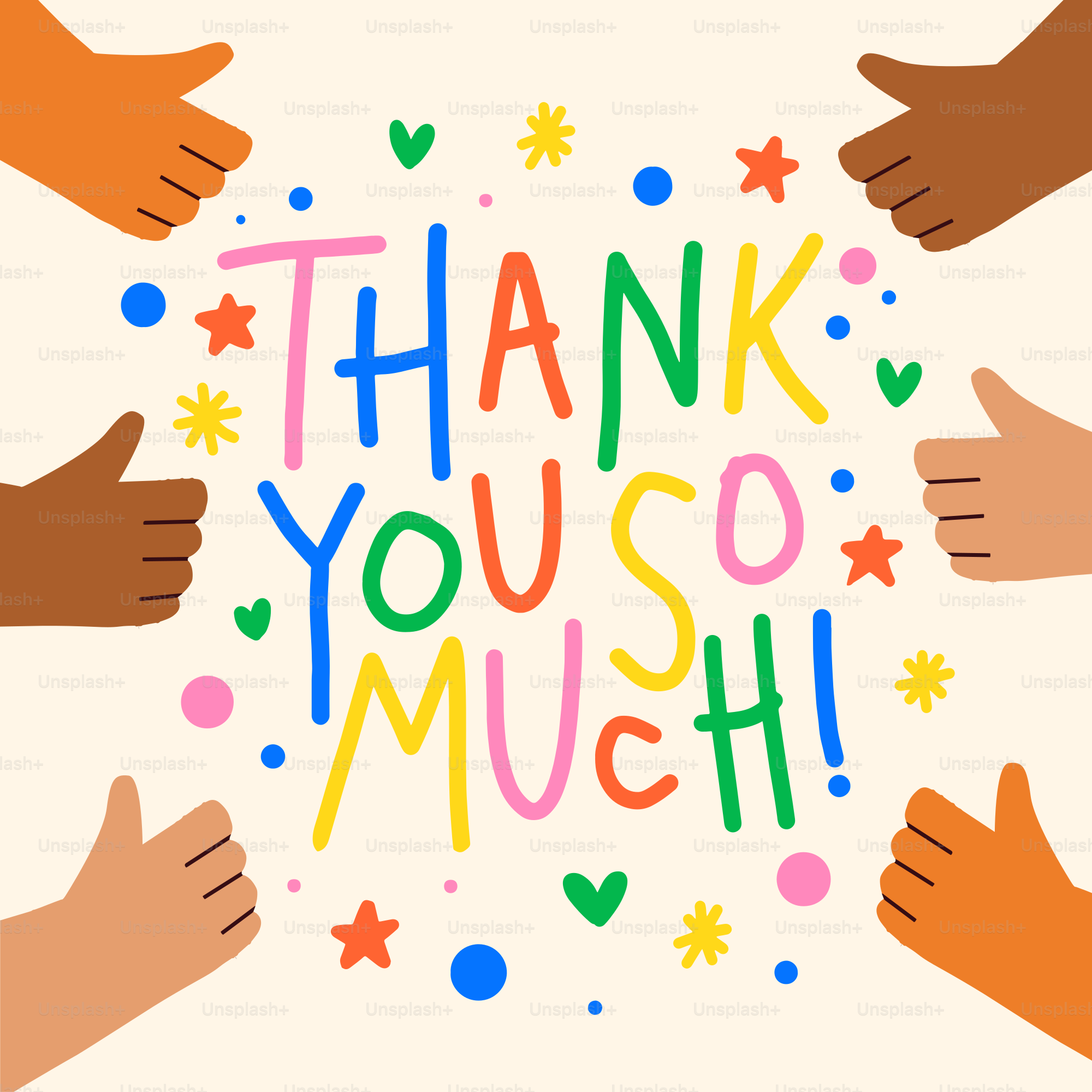 手を囲むたくさんのメッセージに感謝します