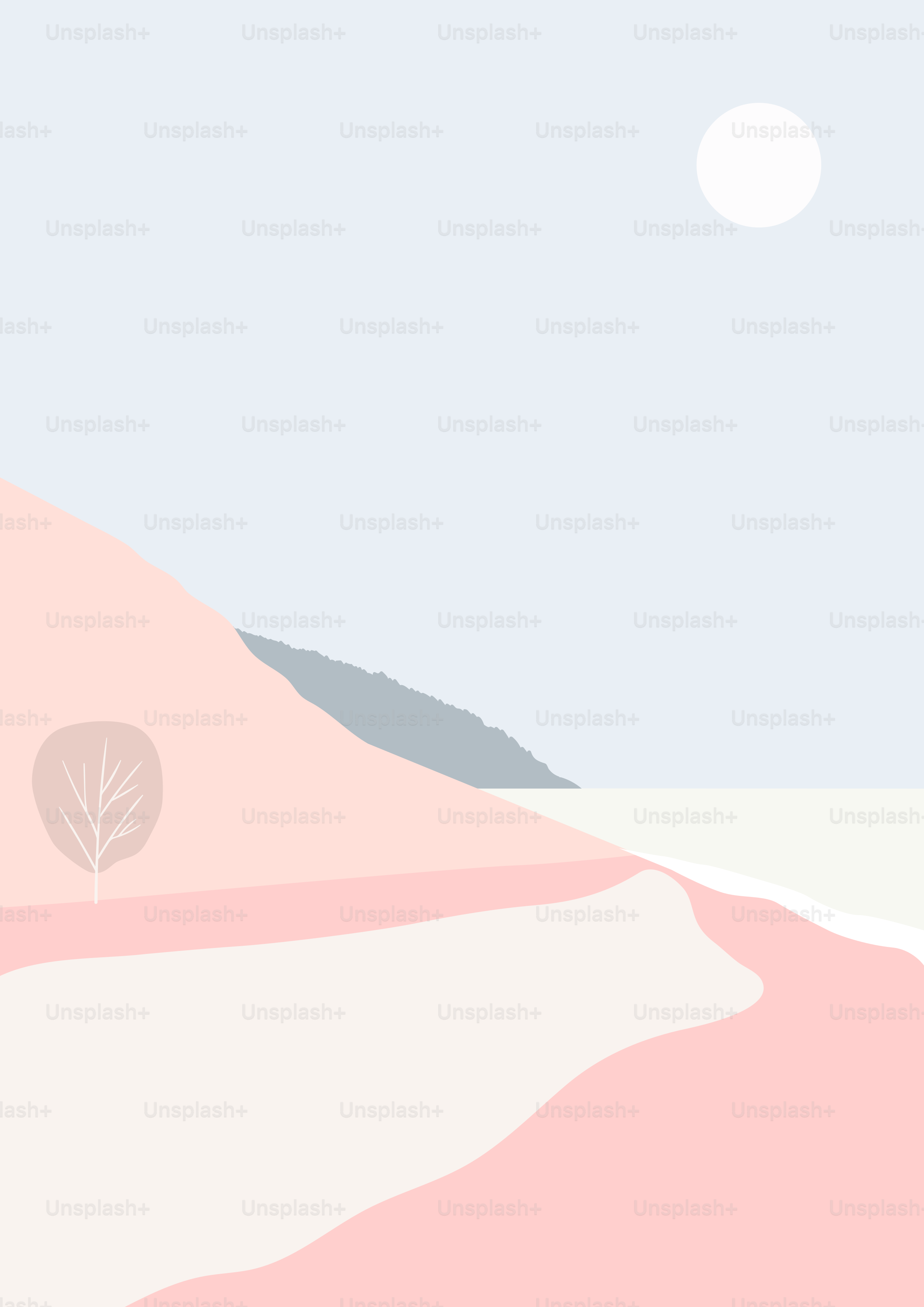 Une peinture d’un paysage désertique avec un arbre