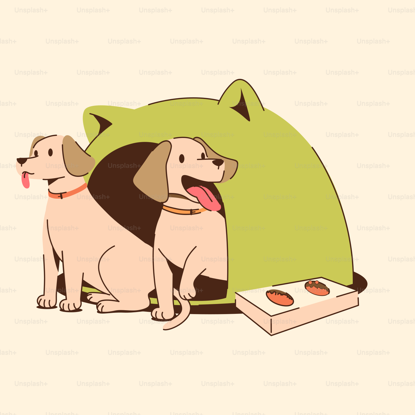 Un paio di cani seduti uno accanto all'altro vettoriale – Immagine di  Animale su Unsplash, image size:3000x3000