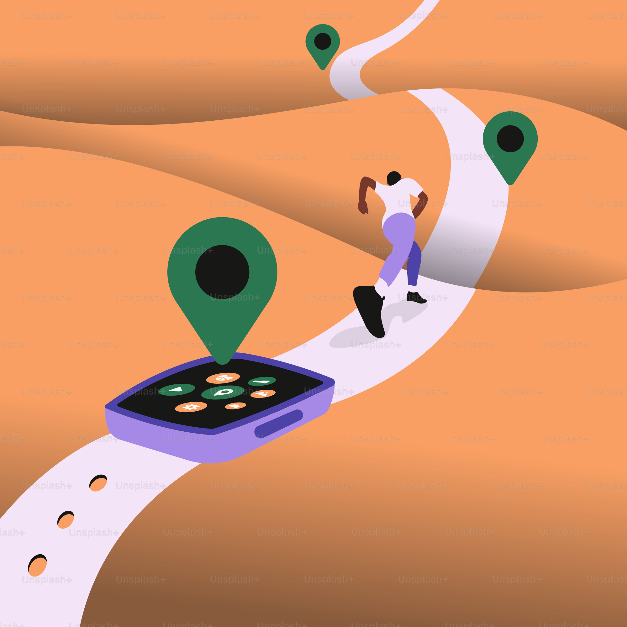 A person walking down a road with a cell phone