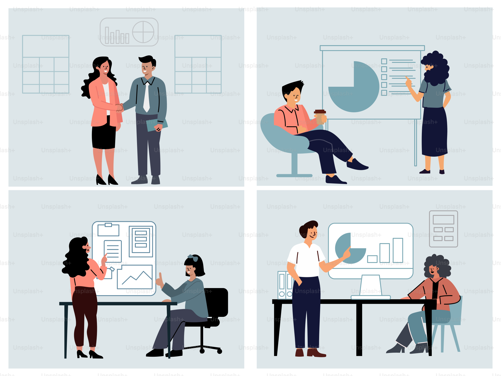 A group of people standing around a table